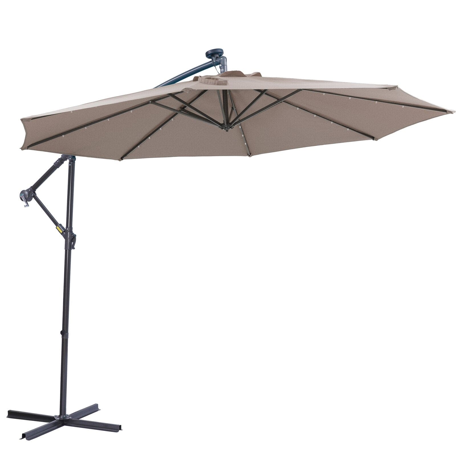 ShopGrowSpaces, 10 FT Solar LED Patio Outdoor Umbrella