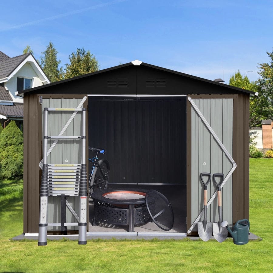 ShopGrowSpaces, 10ft×8ft outdoor storage sheds with Punched Vents