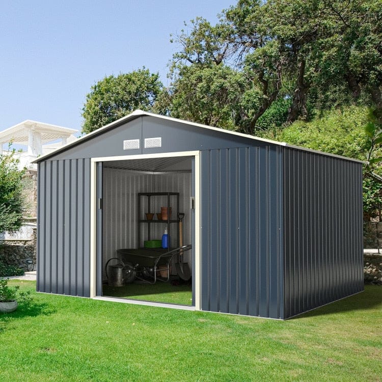 ShopGrowSpaces, 11 x 8 Feet  Galvanized Steel Shed Sliding Door