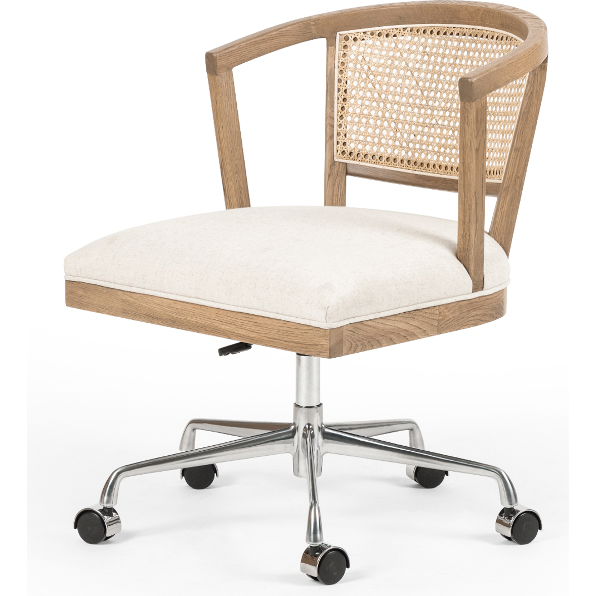 Light House Co., ALEXA DESK CHAIR -  LIGHT HONEY NETTLEWOOD + SAVILE FLAX