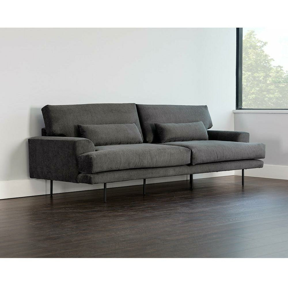 Sunpan, Abigail Sofa - Polo Club Kohl Grey