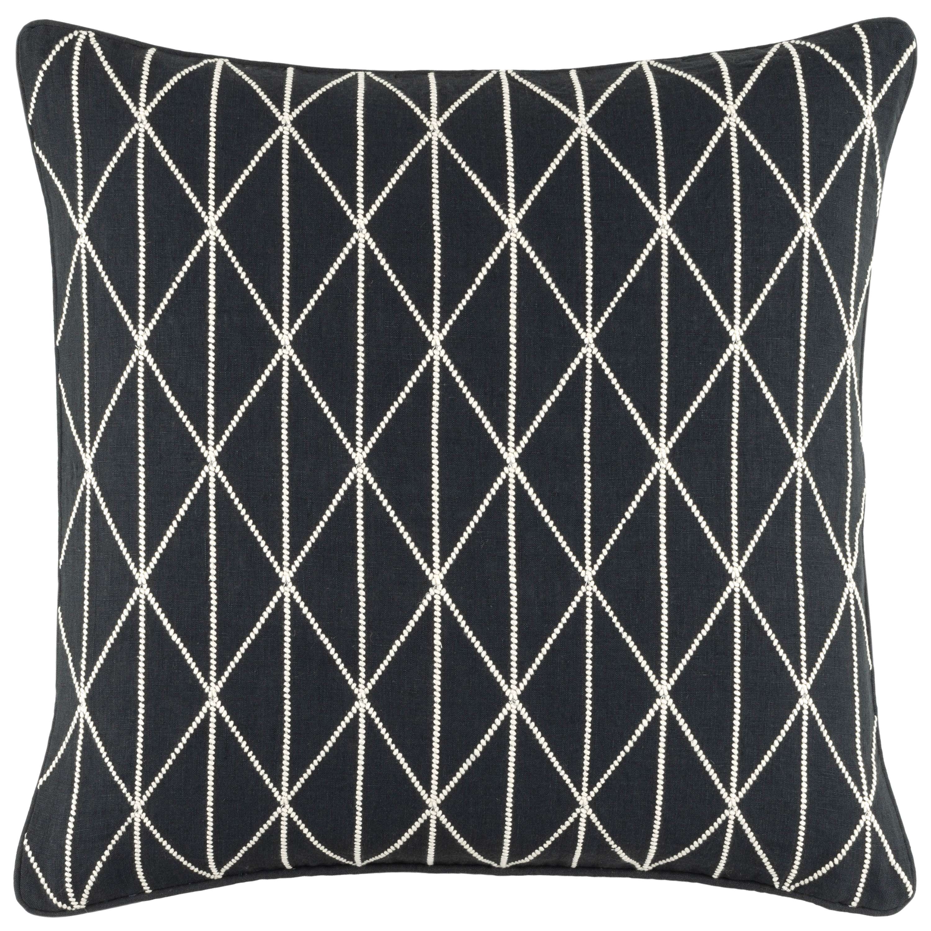 Annie Selke, Adger Embroidered Granite Decorative Pillow