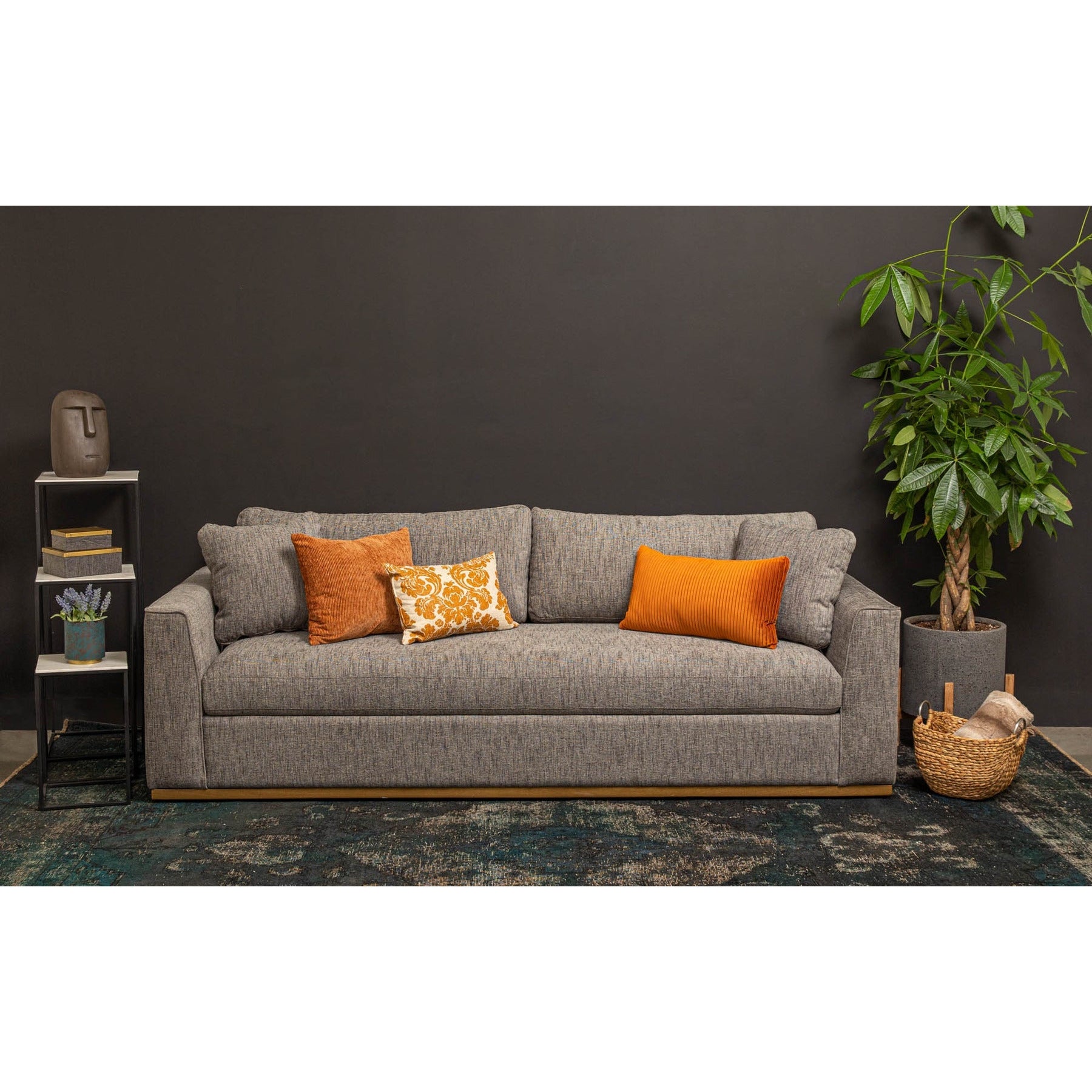 LH Imports, Aldo Sofa - Woven Charcoal