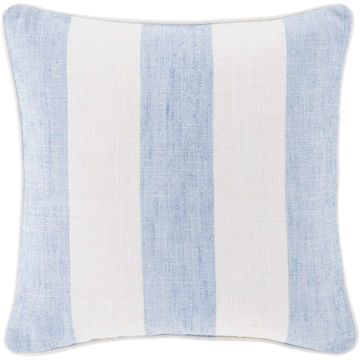 Annie Selke, Awning Stripe Soft French Blue Indoor/Outdoor Decorative Pillow