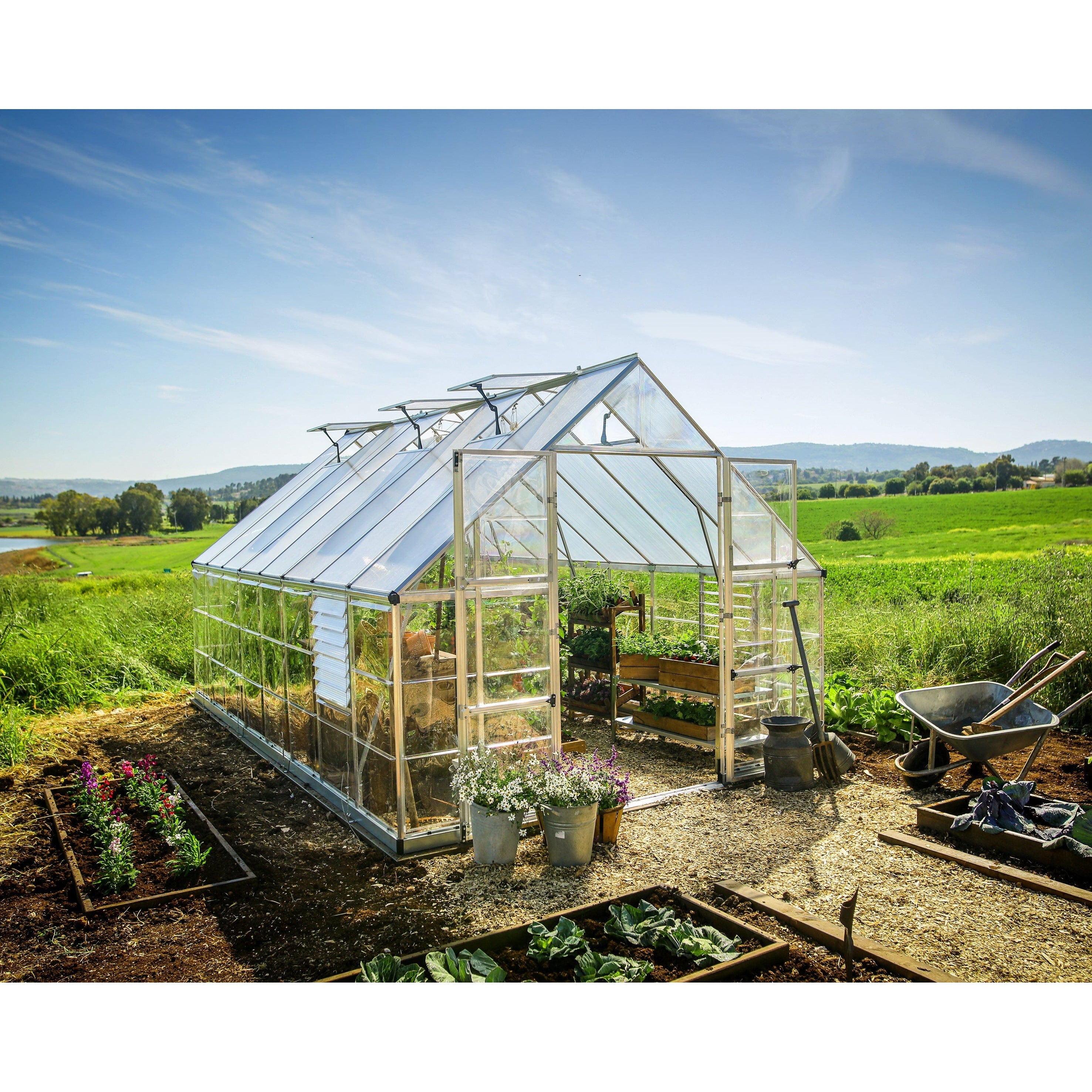 Palram - Canopia, Balance 10x8x16ft Clear Wall Greenhouse