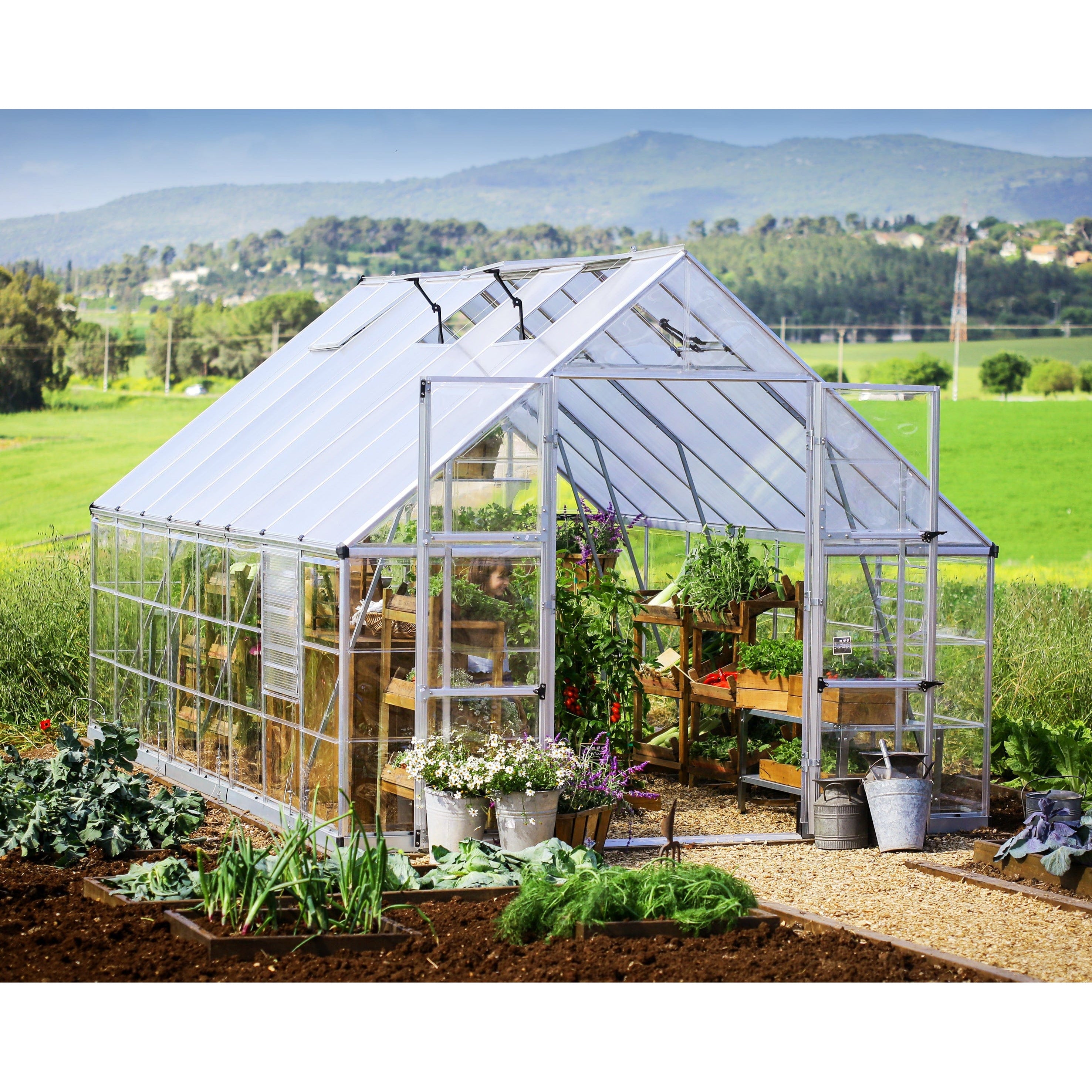 Palram - Canopia, Balance 10x8x16ft Clear Wall Greenhouse