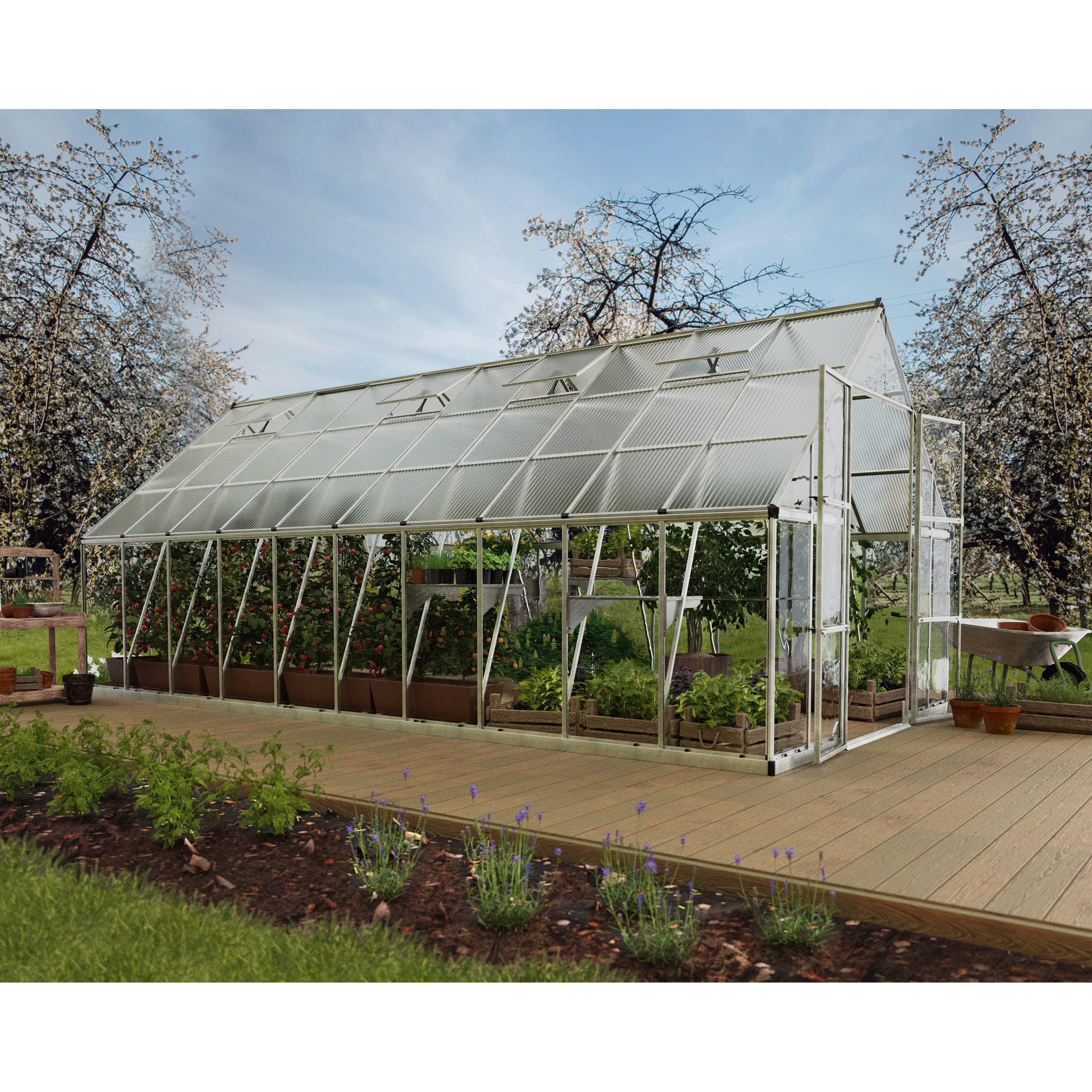 Palram - Canopia, Balance 10x8x20ft Clear Wall Greenhouse