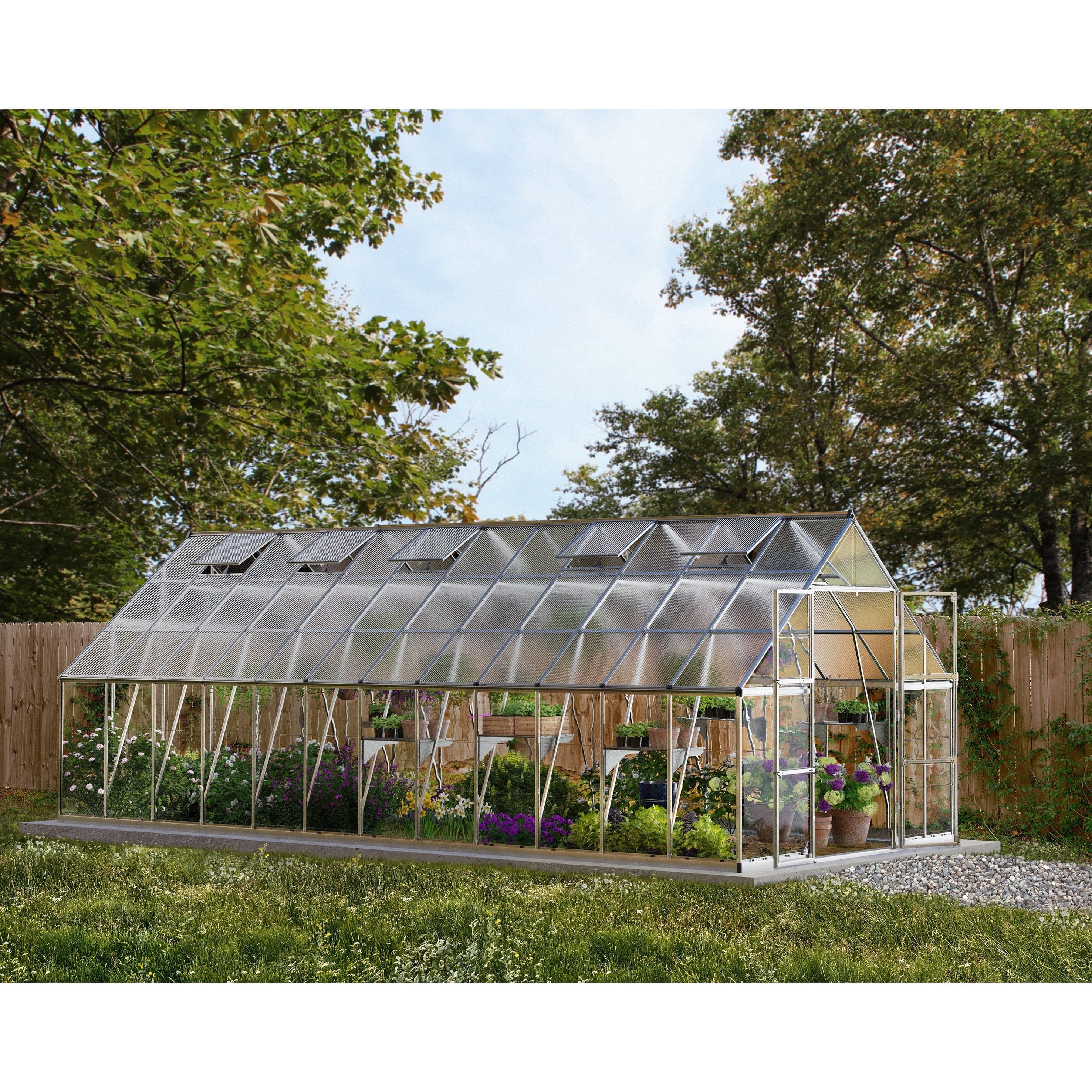 Palram - Canopia, Balance 10x8x24ft Clear Wall Greenhouse