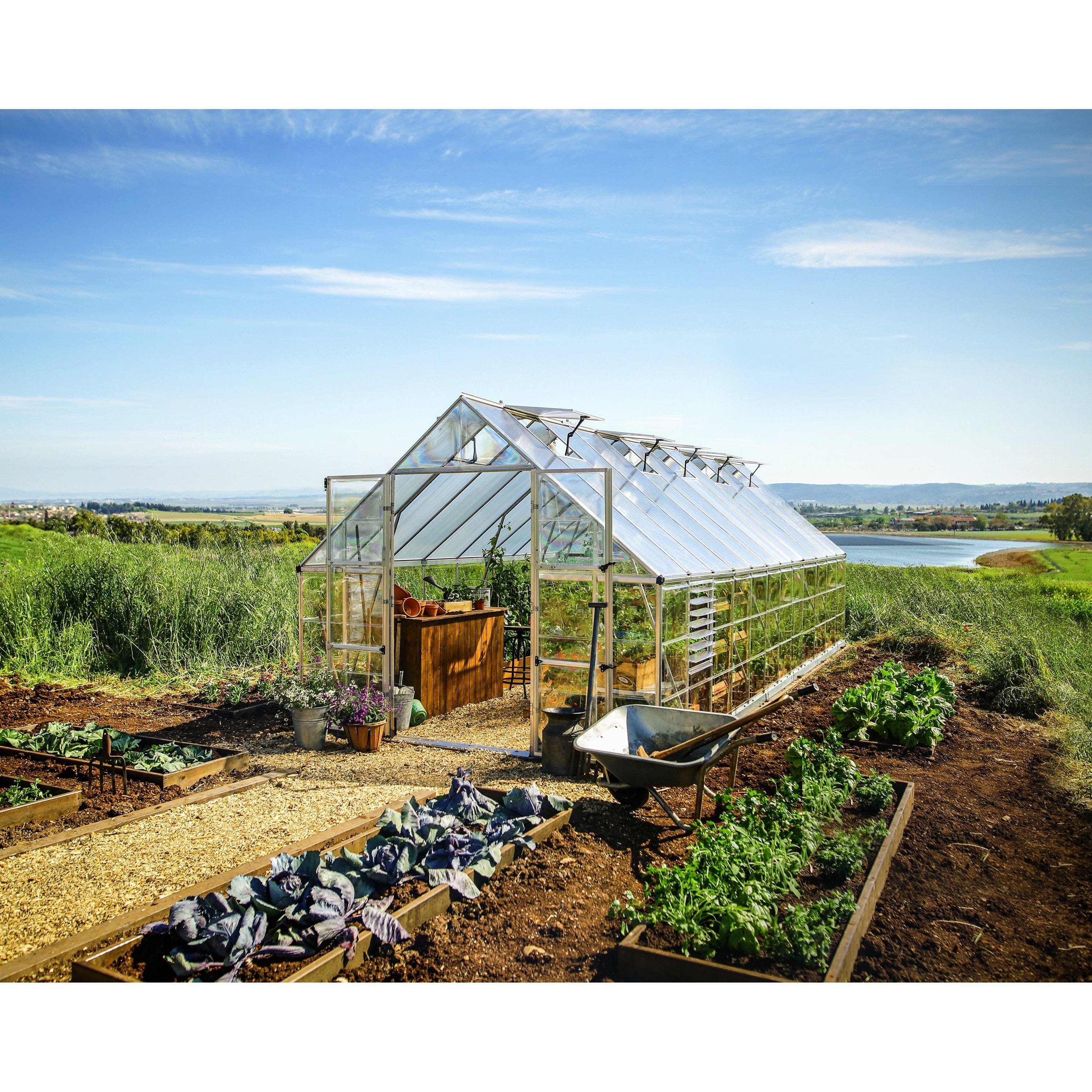 Palram - Canopia, Balance 10x8x24ft Clear Wall Greenhouse