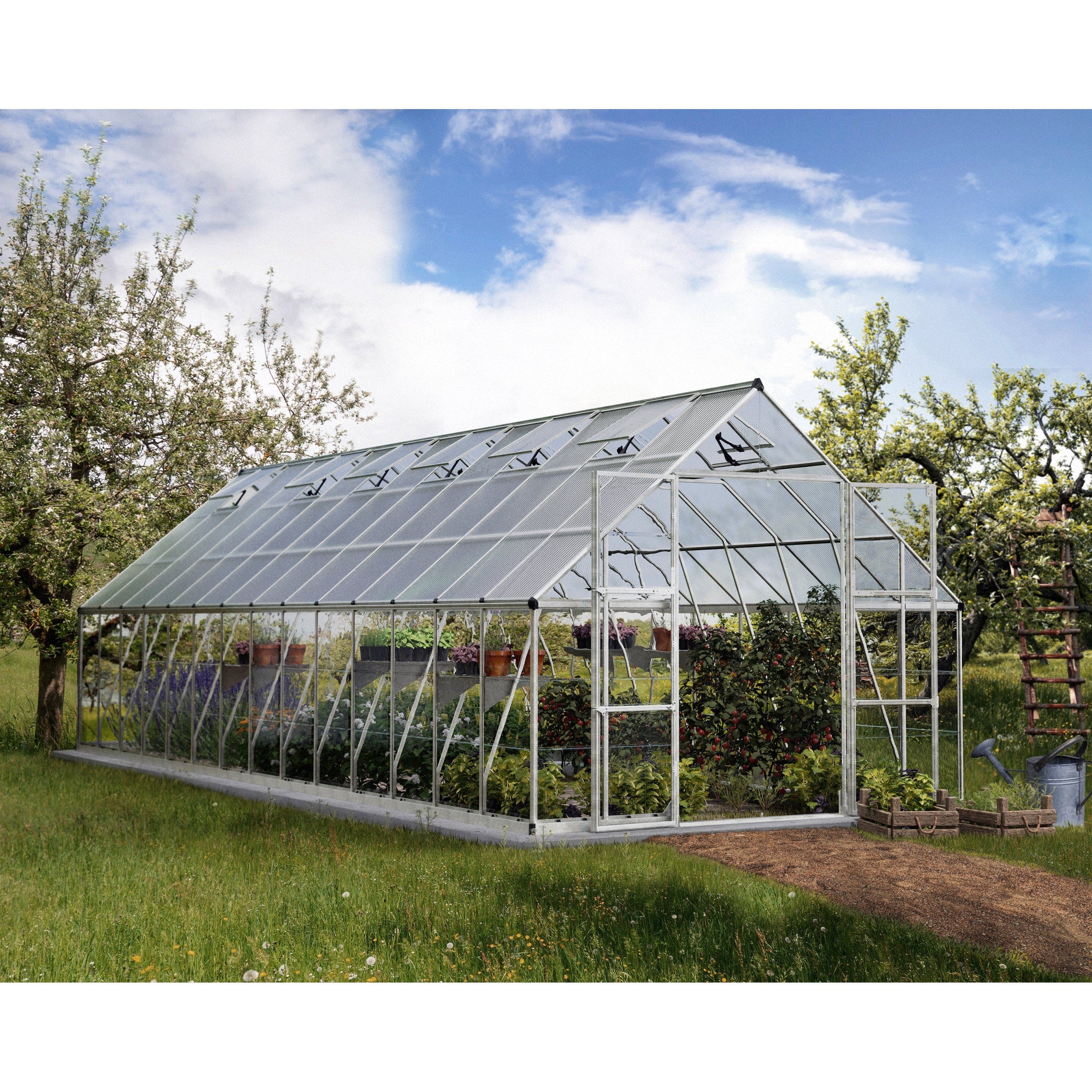 Palram - Canopia, Balance 10x8x28ft Clear Wall Greenhouse