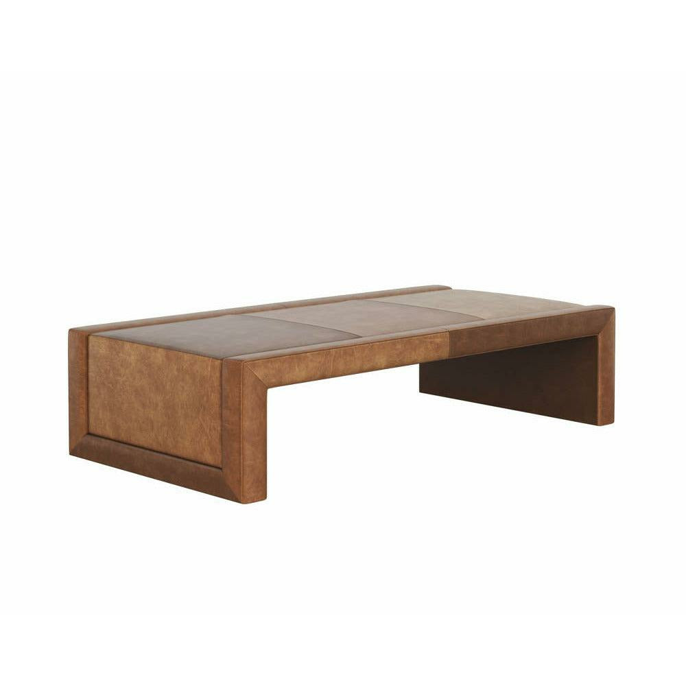 Sunpan, Barella Coffee Table - Cognac Leather