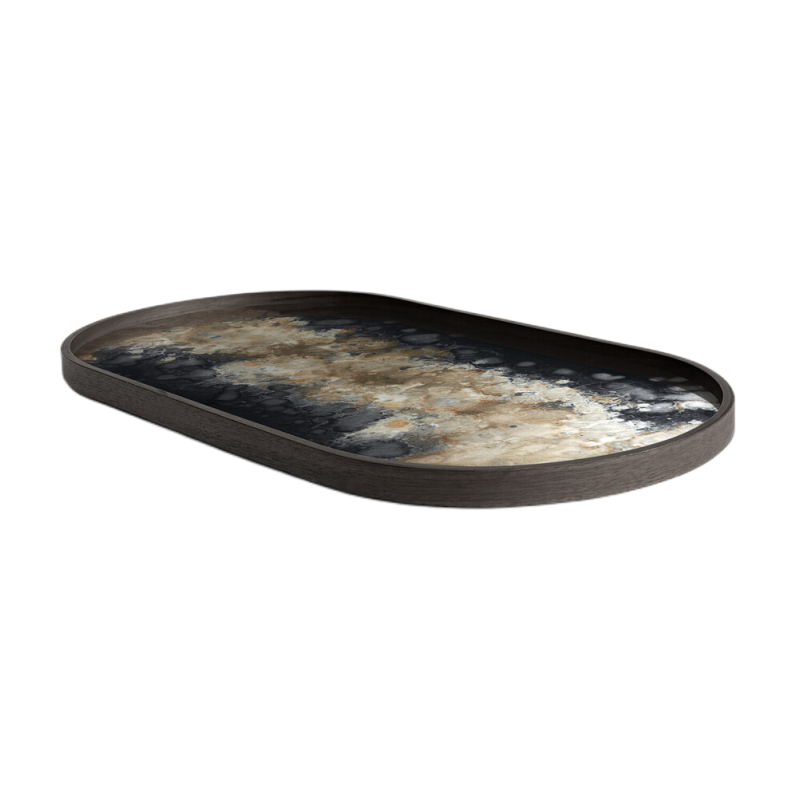 Ethnicraft, Black Organic Glass Tray