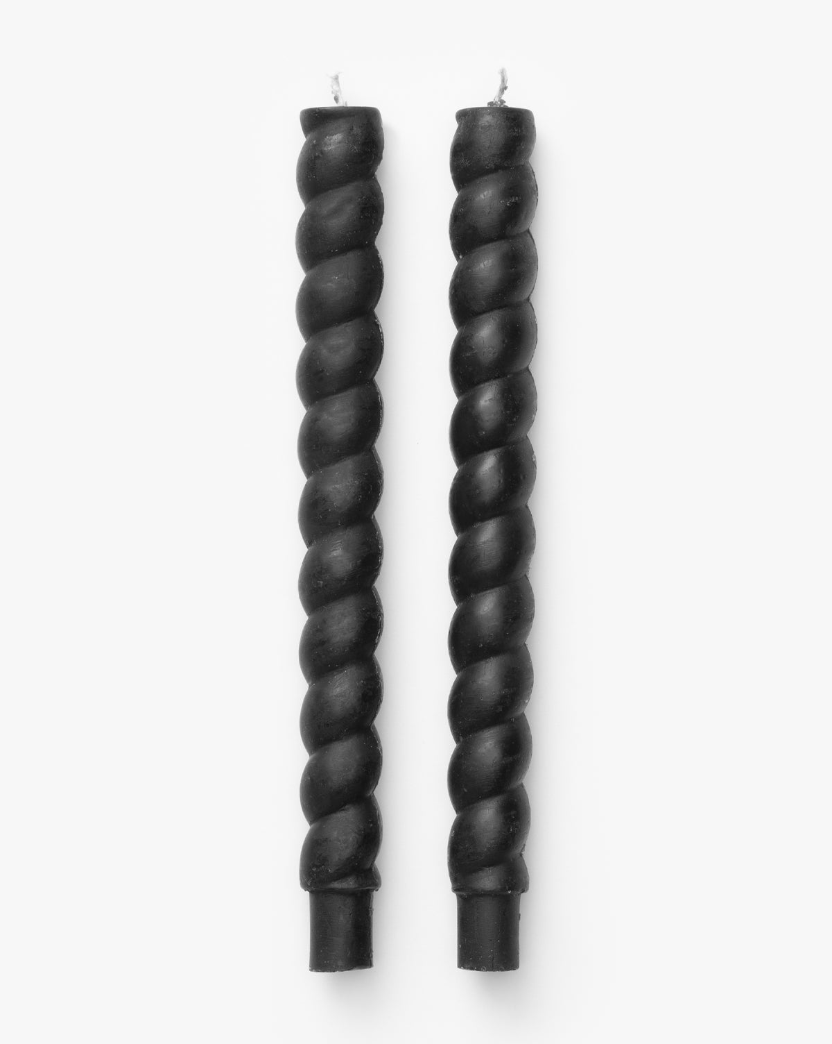 Creative Co-Op, Black Twisted Taper Candles (Set of 2)