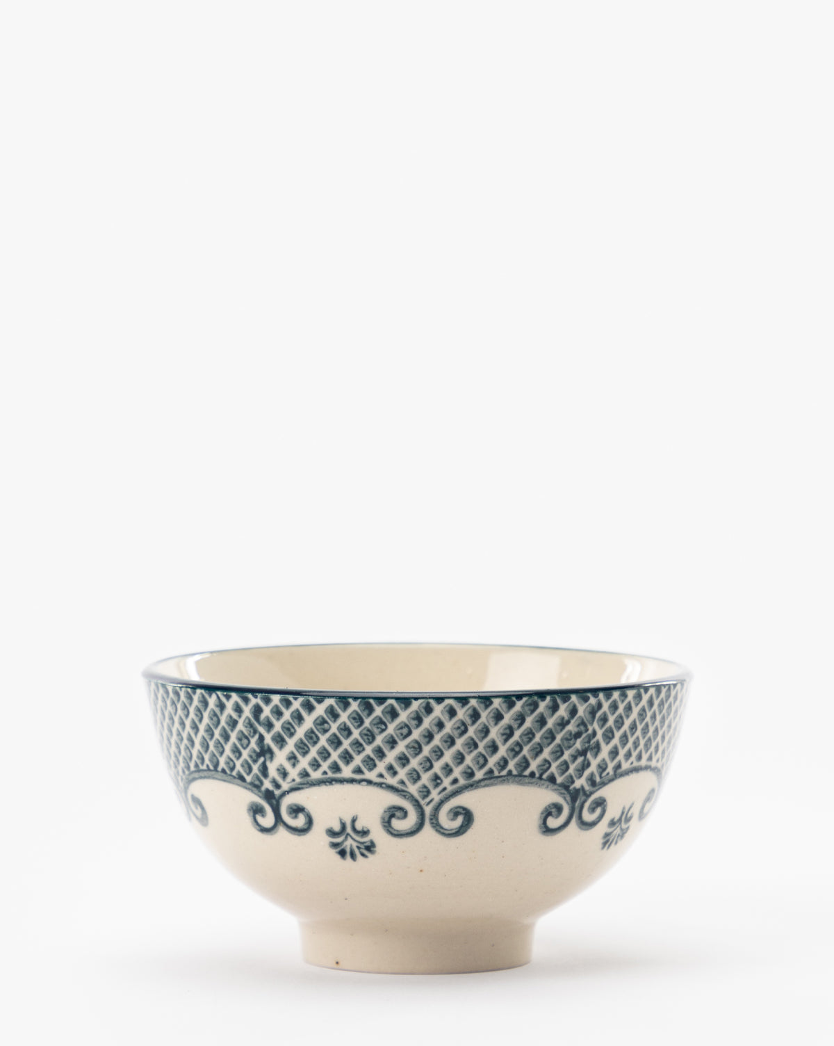 Creative Co-Op, Blue Hand-Stamped Bowl