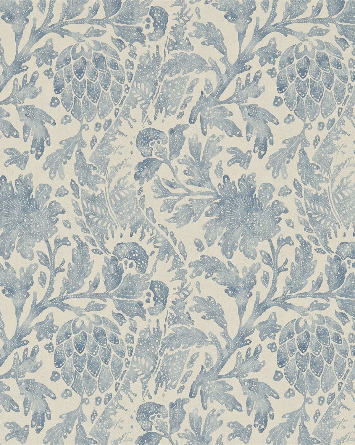 Sanderson Design Group, Inc., Blue Tonal Damask Wallpaper