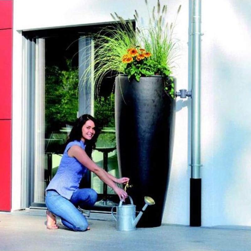 Exaco, Bullet Rain Barrel with Planter