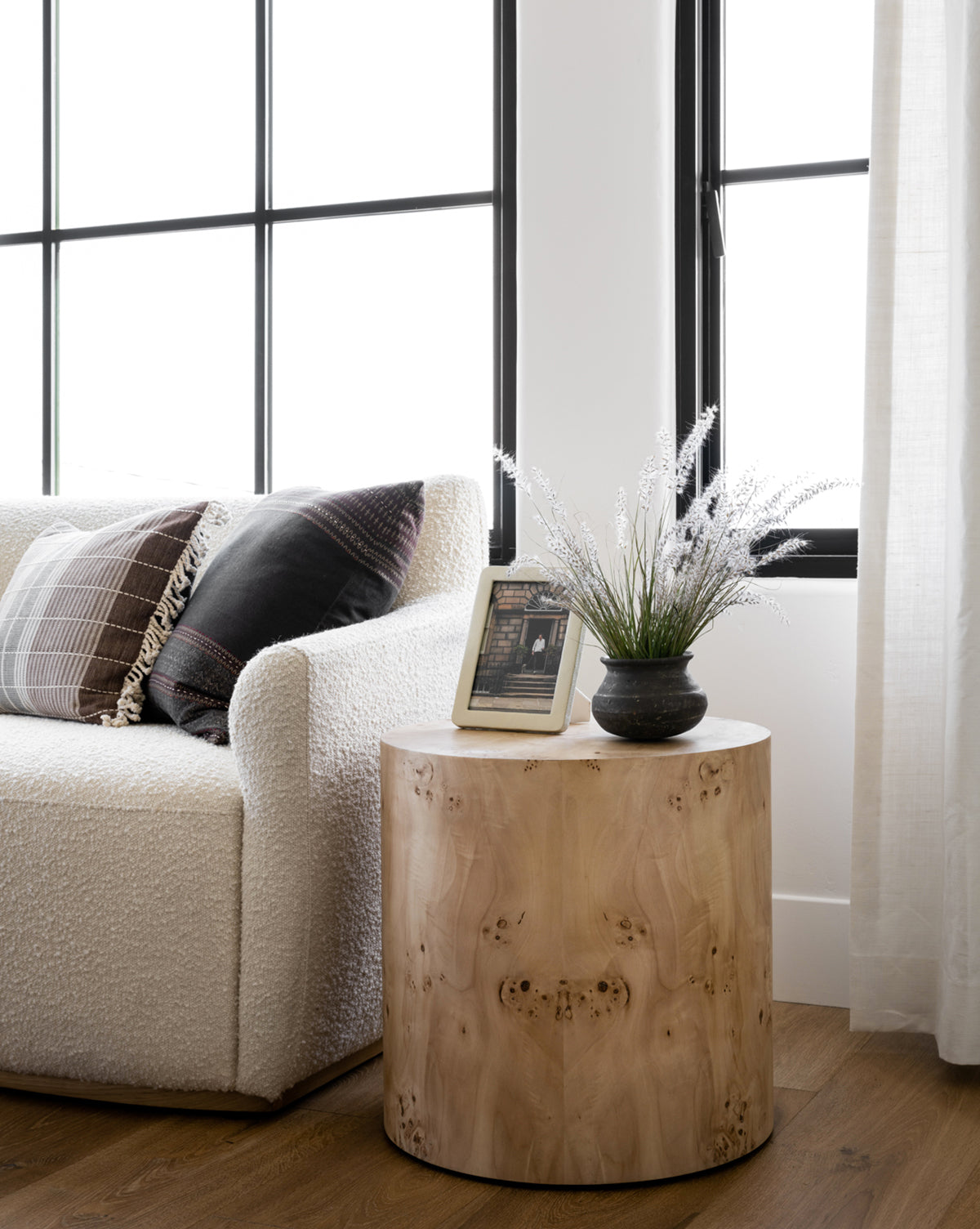 Makerspalm, Burl Wood Side Table