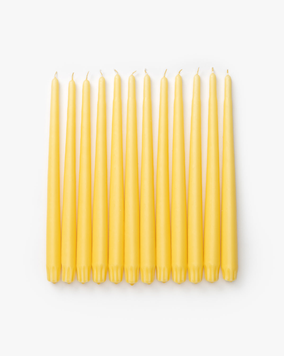 Yummi Candles, Buttercup Yellow Taper Candles (Set of 12)