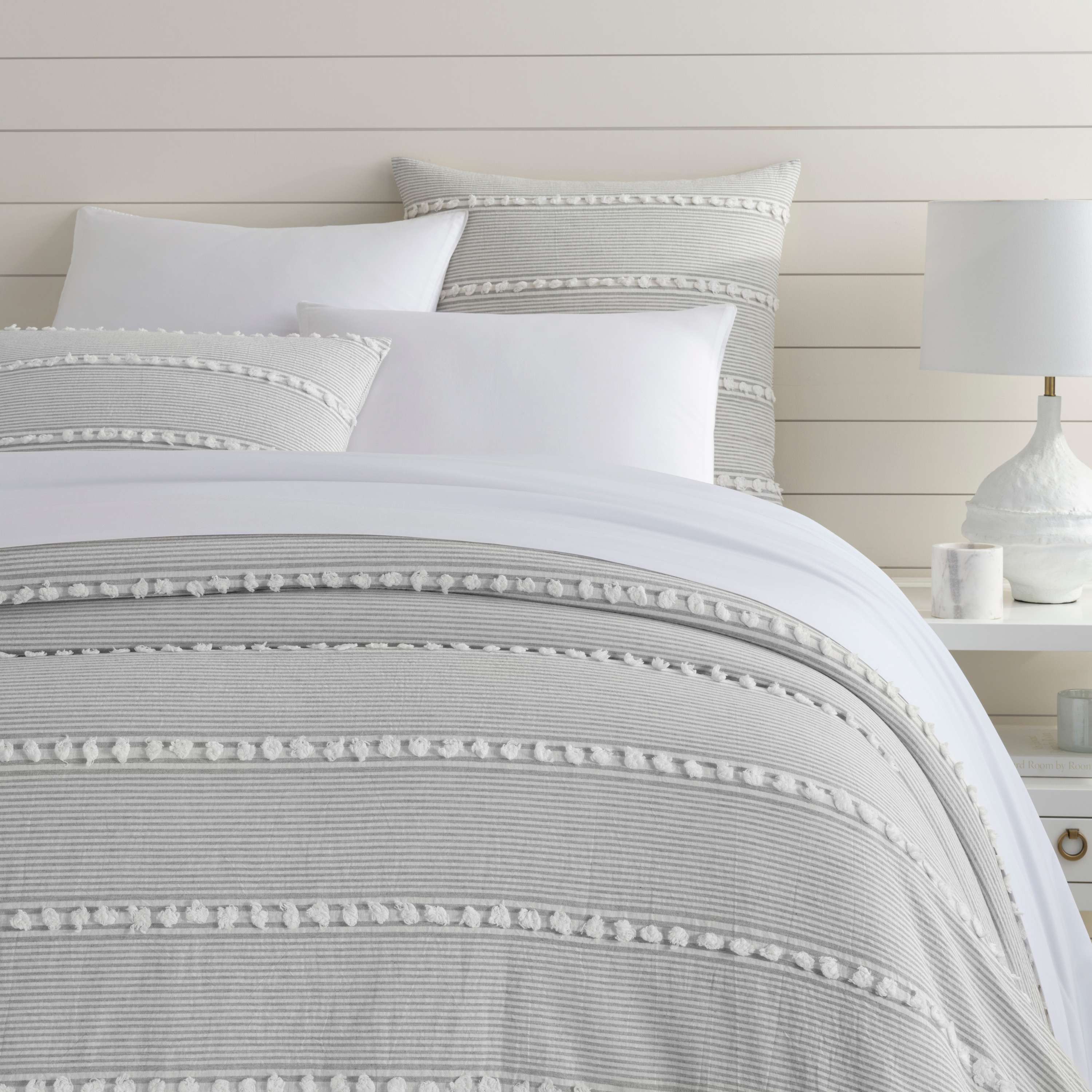 Annie Selke, Cambria Linen Grey Duvet Cover