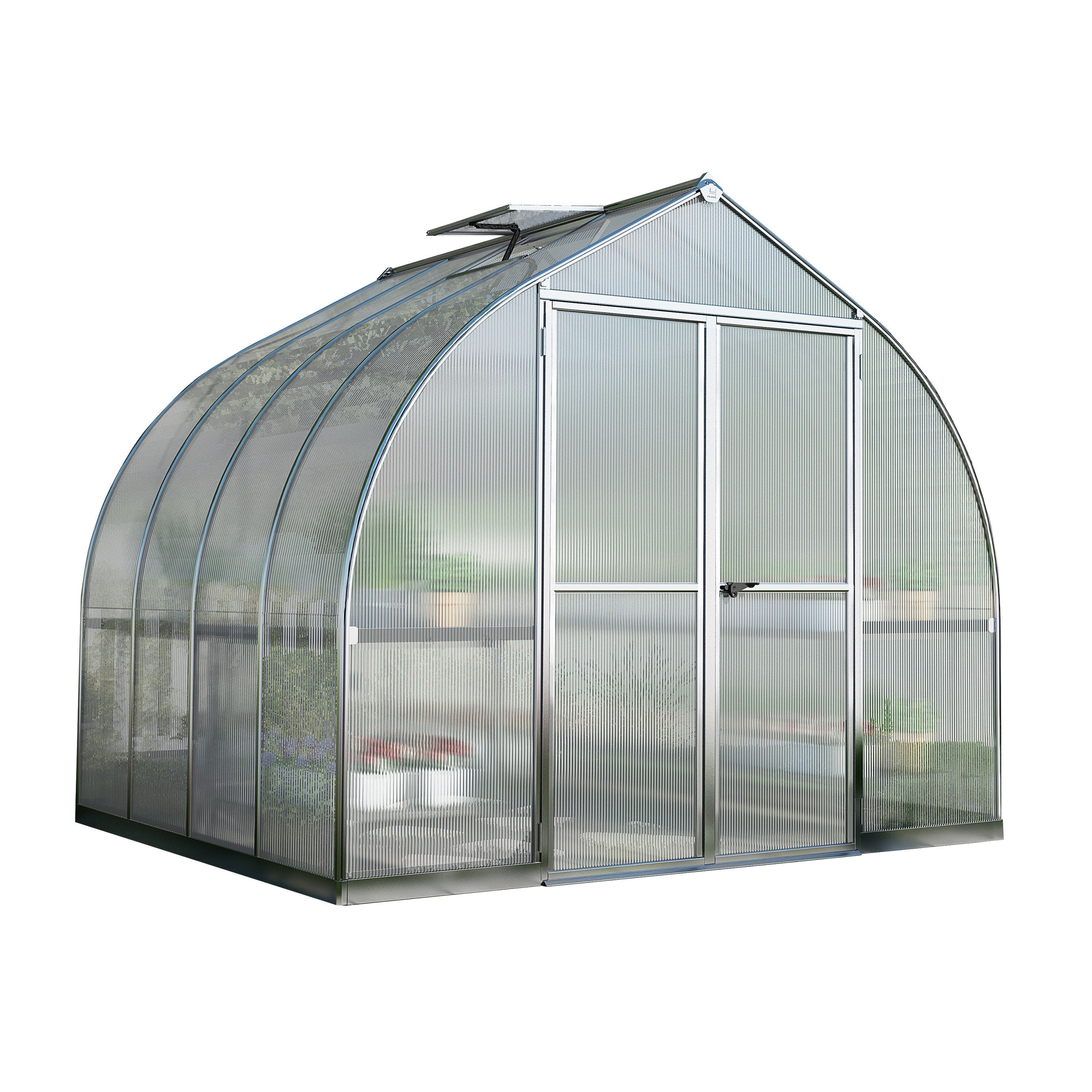 Palram - Canopia, Canopia By Palram Bella 8X8 Silver Greenhouse HG5408