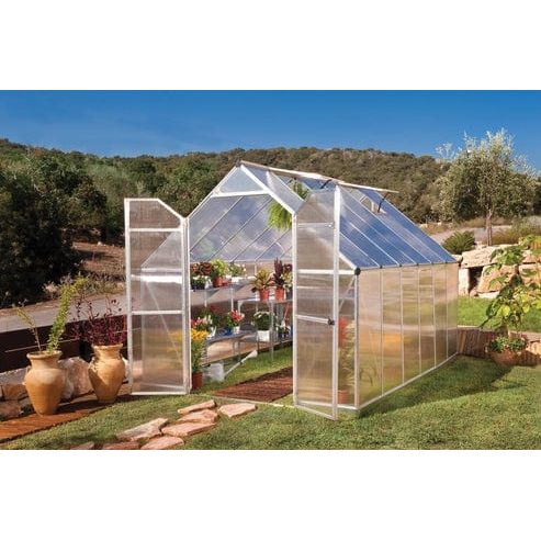 Palram - Canopia, Canopia By Palram Essence 8X12 Silver Greenhouse HG5812