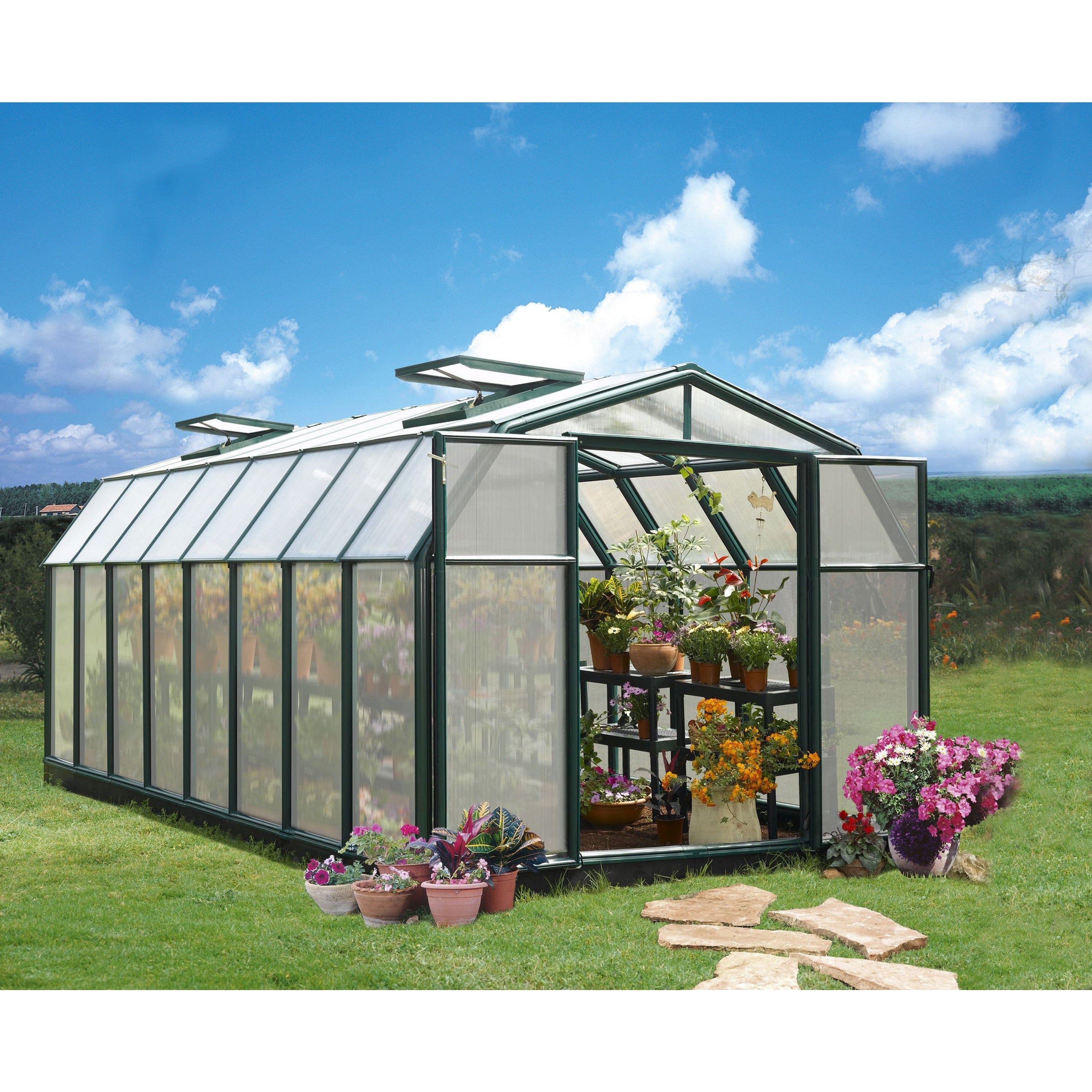 Rion, Canopia By Palram Hobby Gardener 2 8X16 Greenhouse HG7116