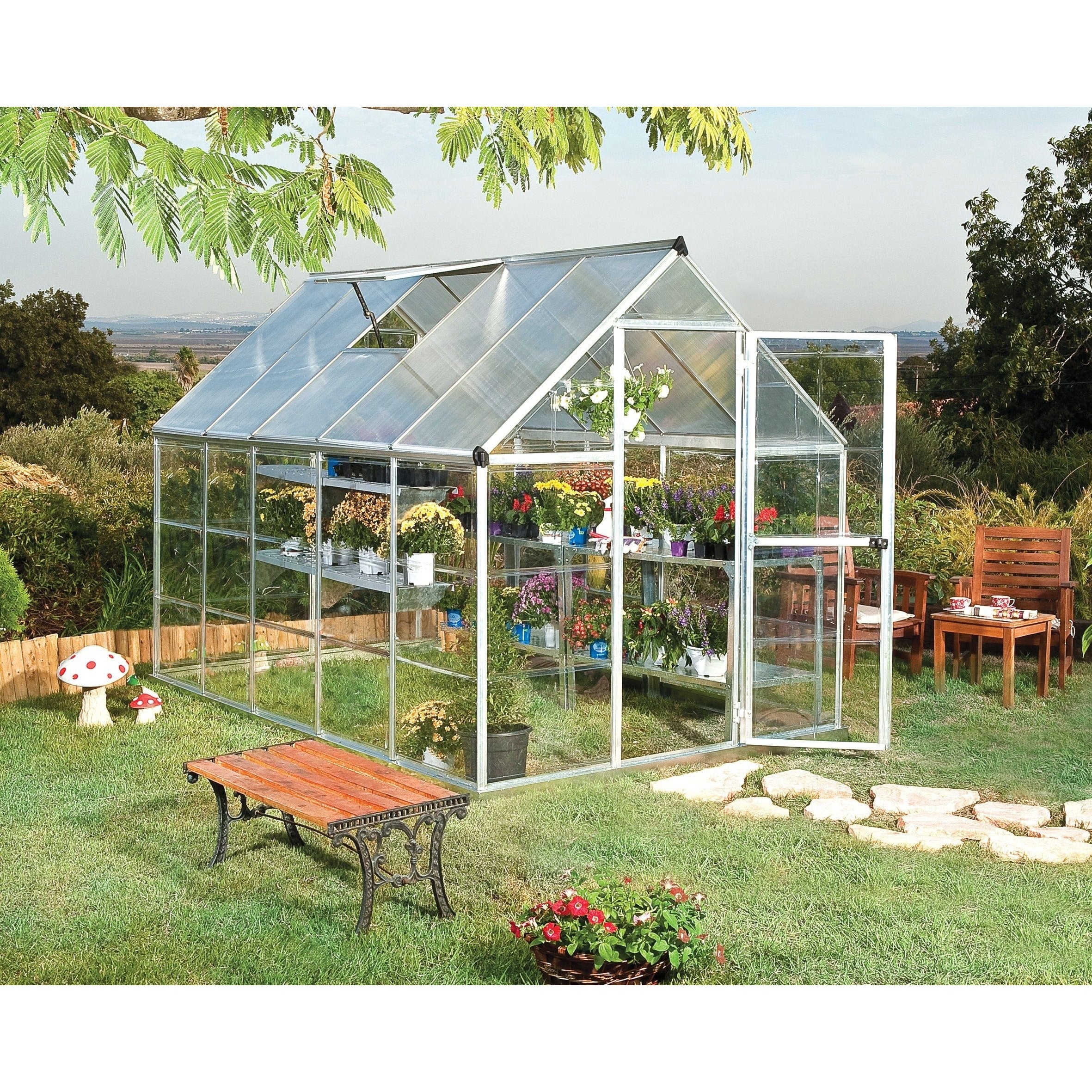 Palram - Canopia, Canopia By Palram Hybrid 6X10 Greenhouse