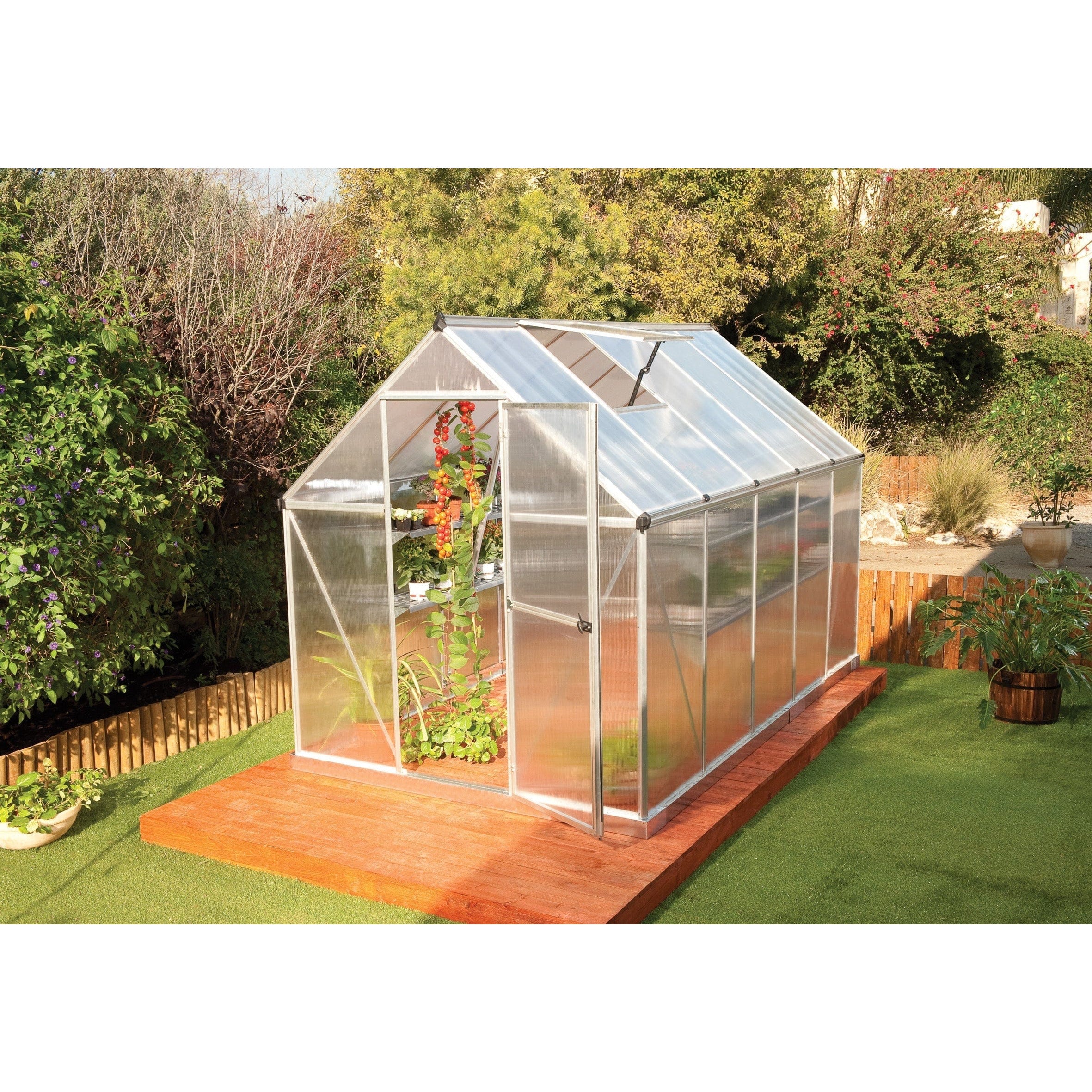 Palram - Canopia, Canopia By Palram Mythos 6X10 Silver Greenhouse