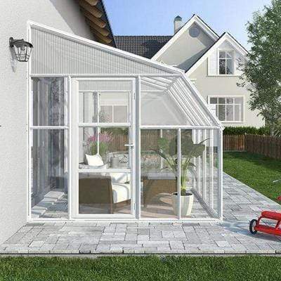 Rion, Canopia By Palram Rion 8x18 Sun Room 2 Greenhouse Kit - White (HG7618)