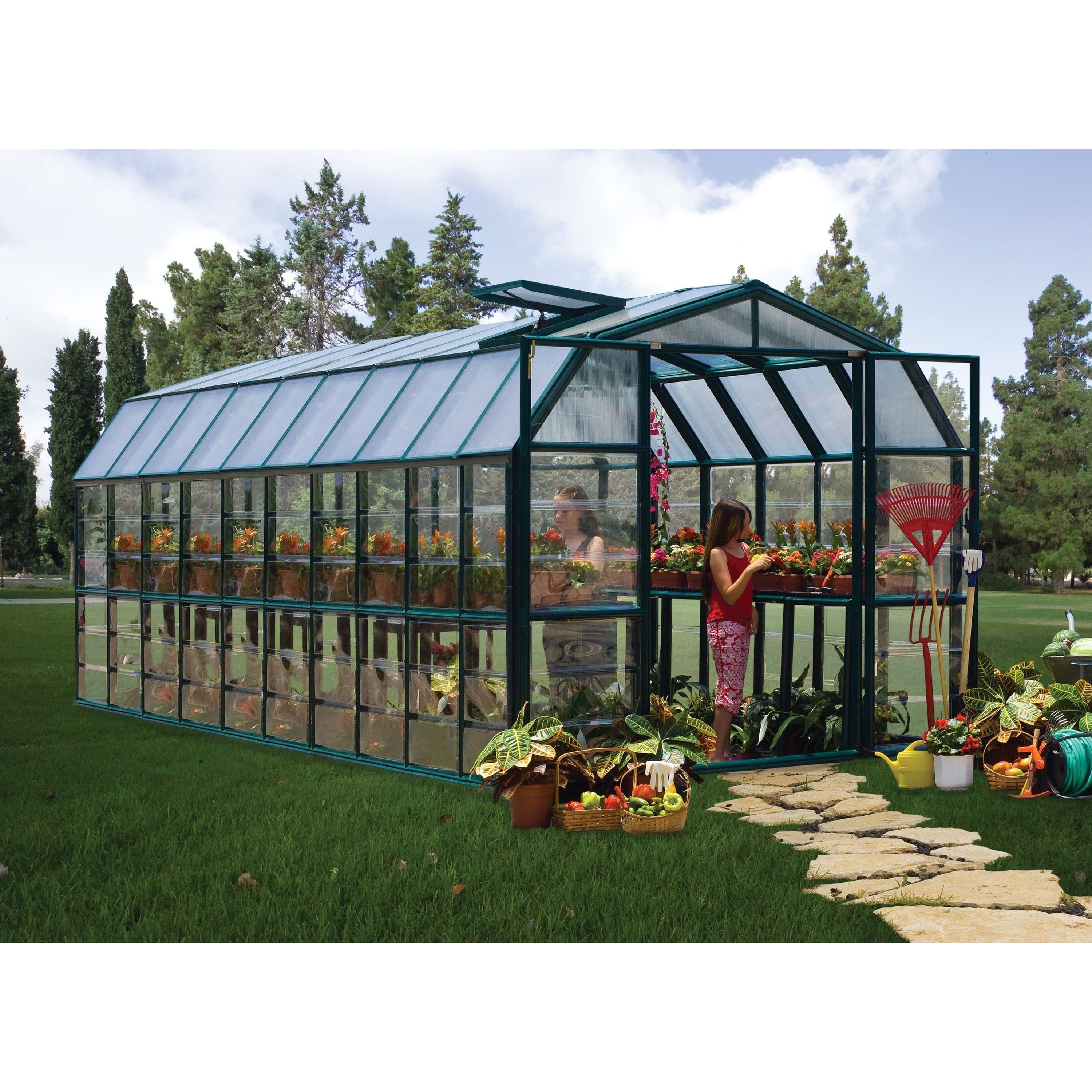 Rion, Canopia By Palram Rion Grand Gardener 2 Clear 8X20 Greenhouse HG7220