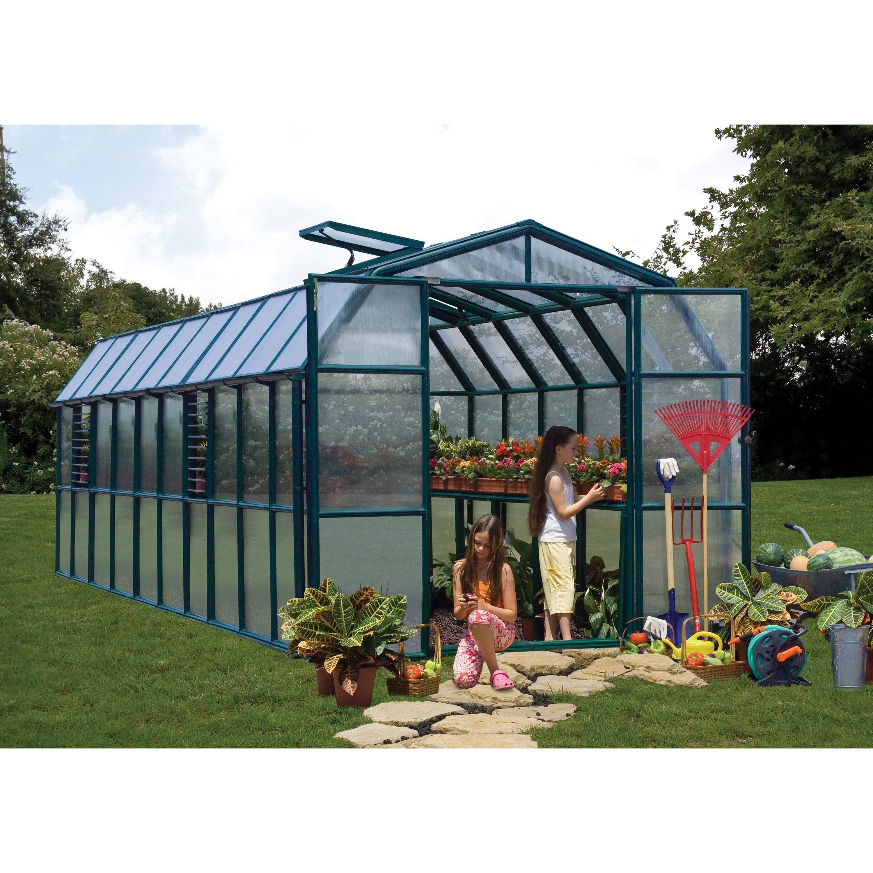 Rion, Canopia By Palram Rion Grand Gardener 2 Clear 8X20 Greenhouse HG7220