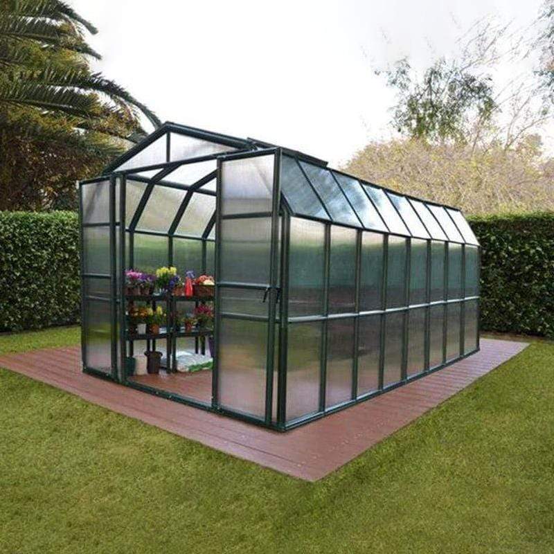 Rion, Canopia By Palram Rion Grand Gardener 2 Twin-Wall 8ft x 16ft Greenhouse HG7216