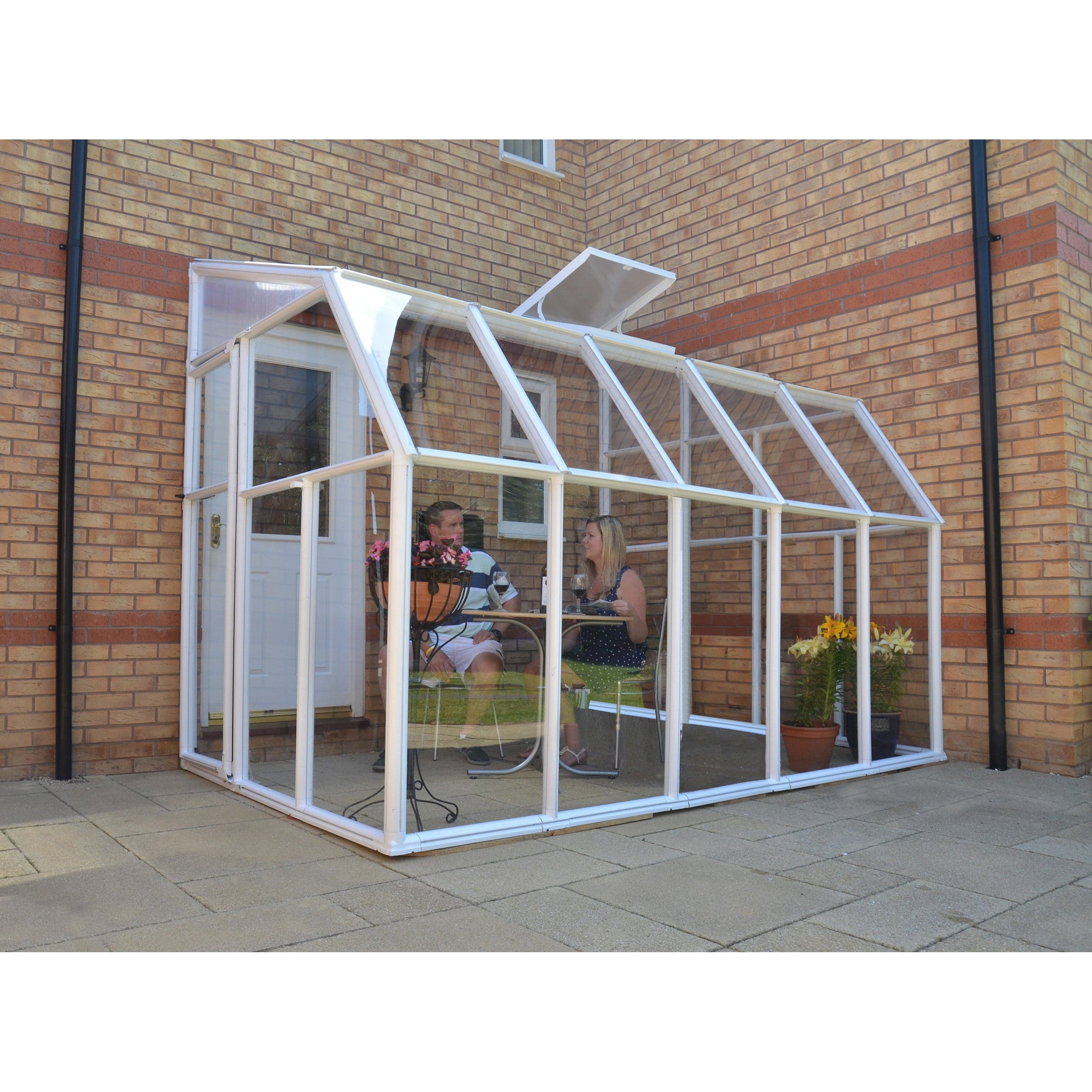 Rion, Canopia By Palram Rion Sun Room 2 6X10 Lean-To Greenhouse HG7510