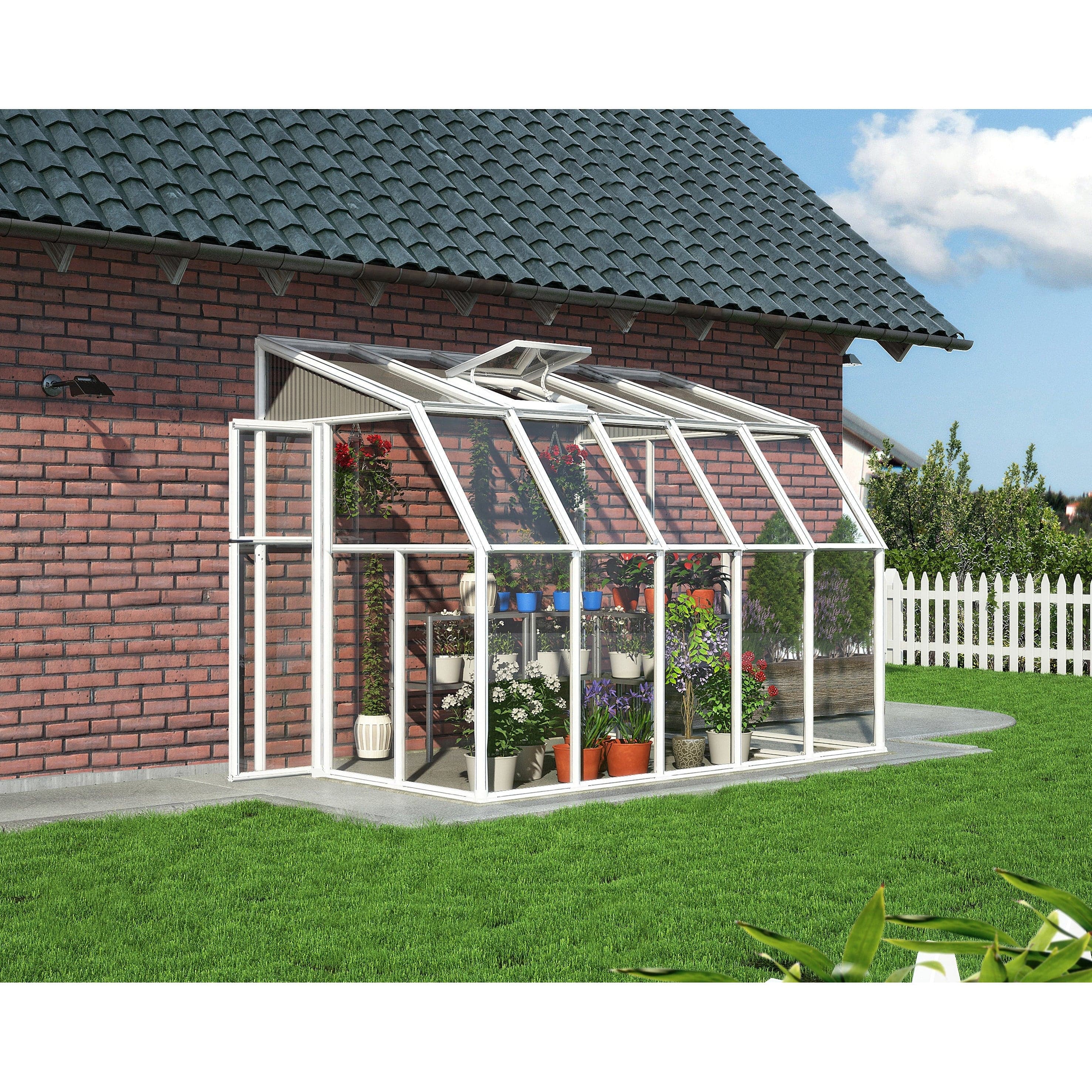 Rion, Canopia By Palram Rion Sun Room 2 6X10 Lean-To Greenhouse HG7510