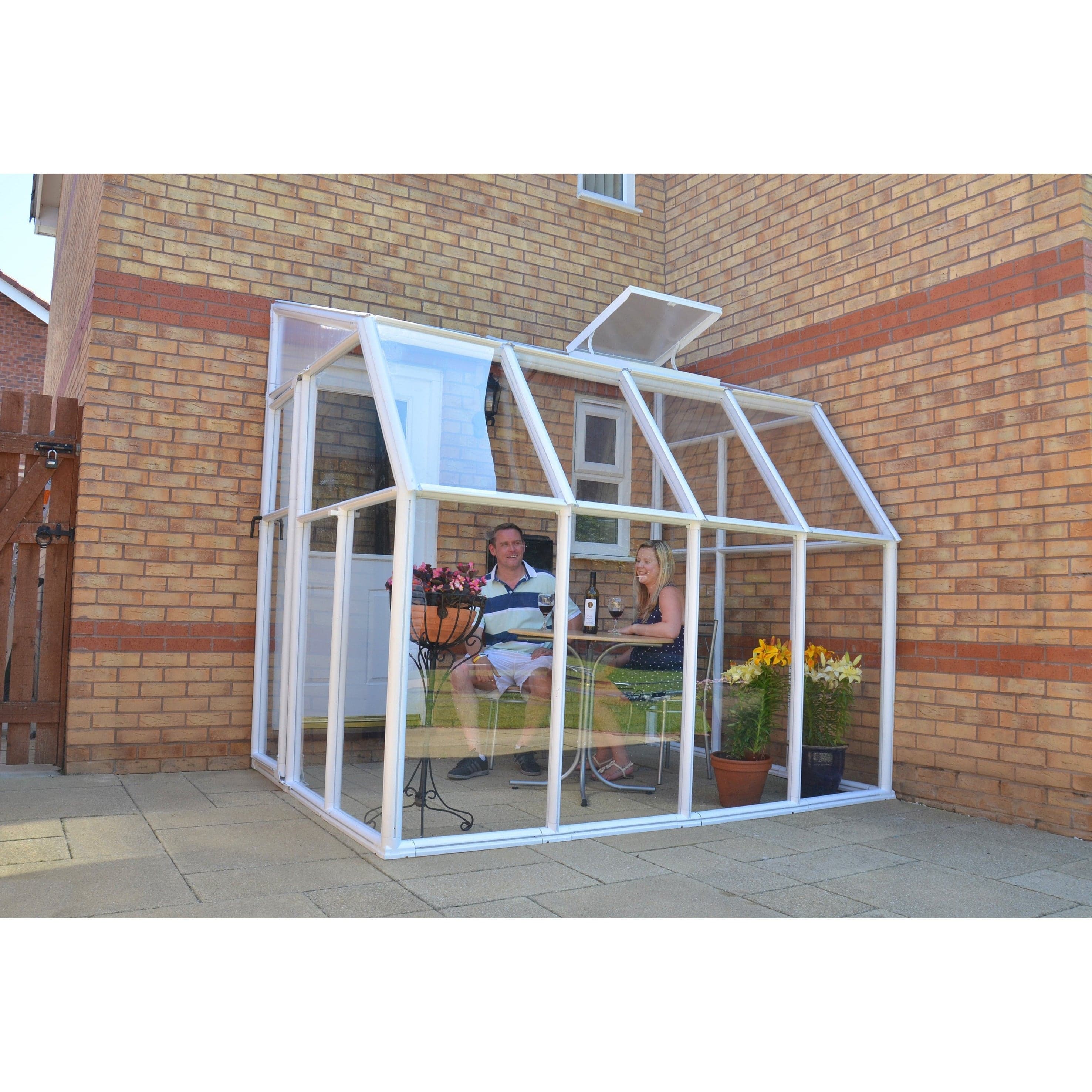 Rion, Canopia By Palram Rion Sun Room 2 6X8 Lean-To Greenhouse HG7508