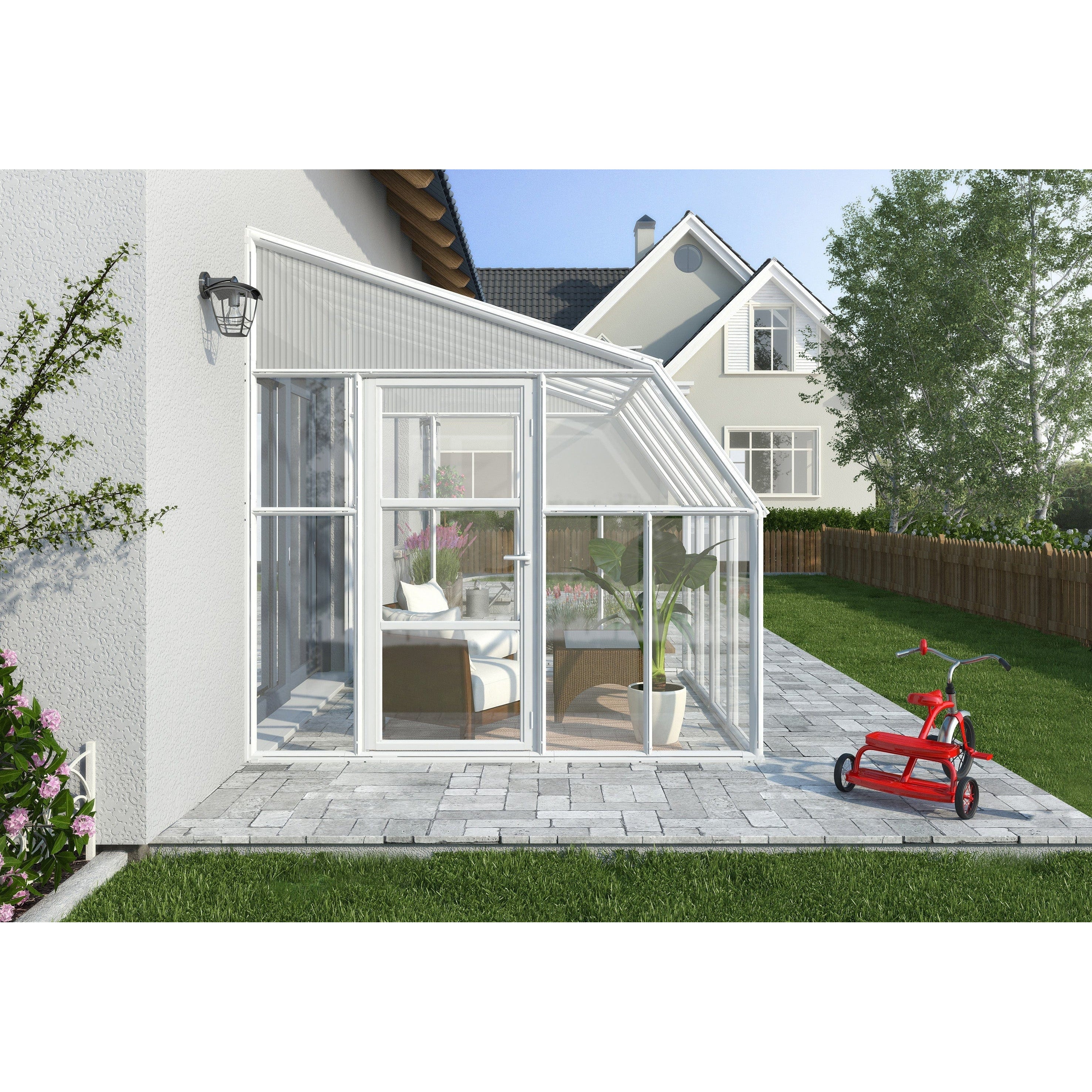 Rion, Canopia By Palram Rion Sun Room 2™ 8x8x16.ft Lean-to Solarium Kit HG7616