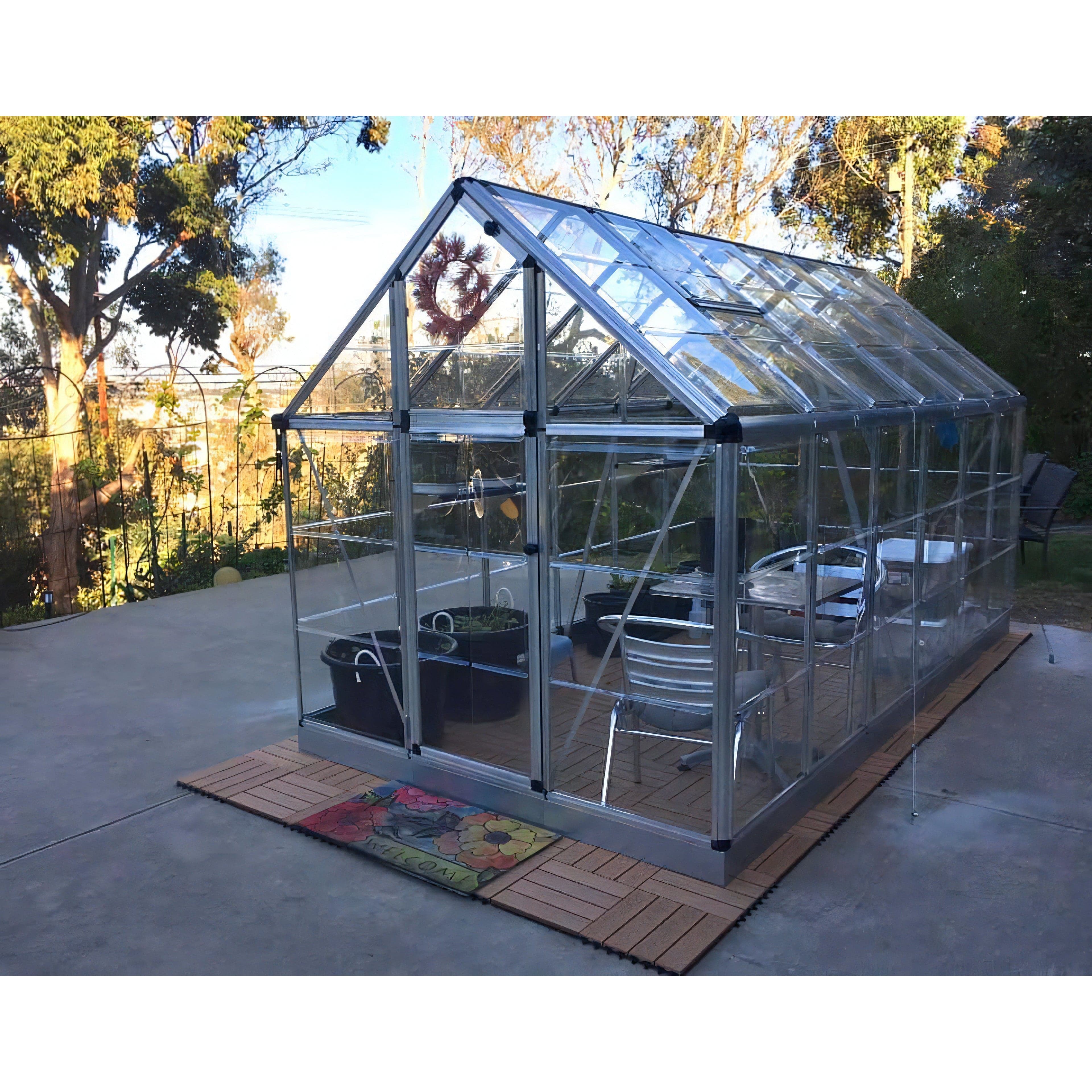 Palram - Canopia, Canopia By Palram Snap & Grow 6X12 Silver Greenhouse HG6012