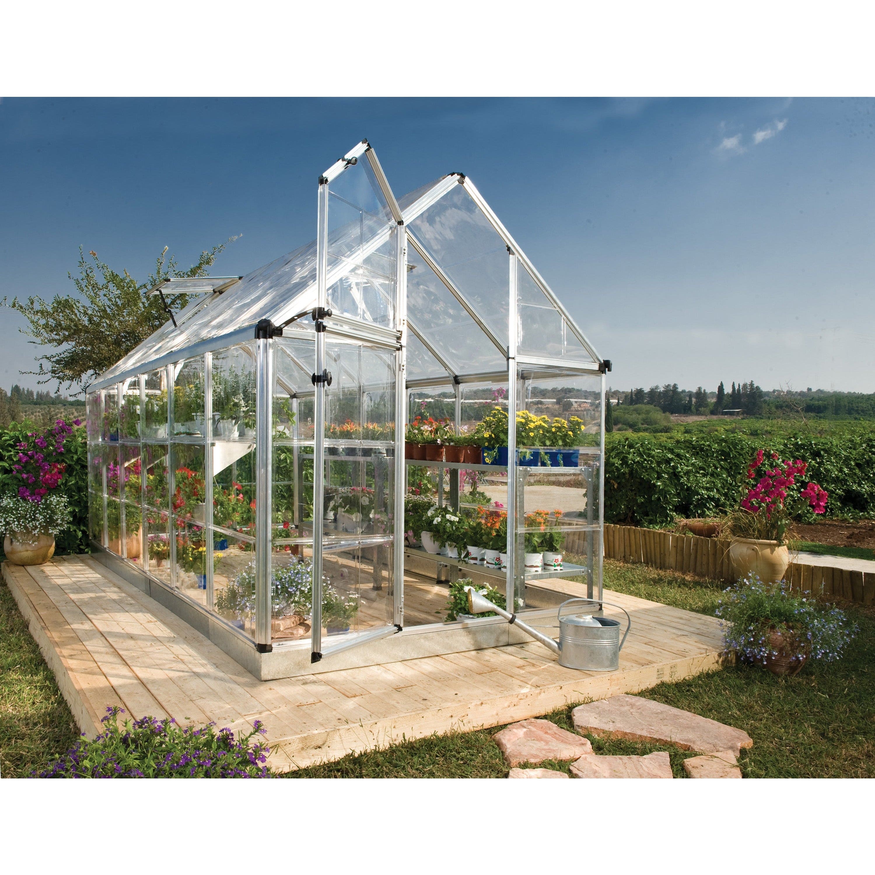 Palram - Canopia, Canopia By Palram Snap & Grow 6X12 Silver Greenhouse HG6012