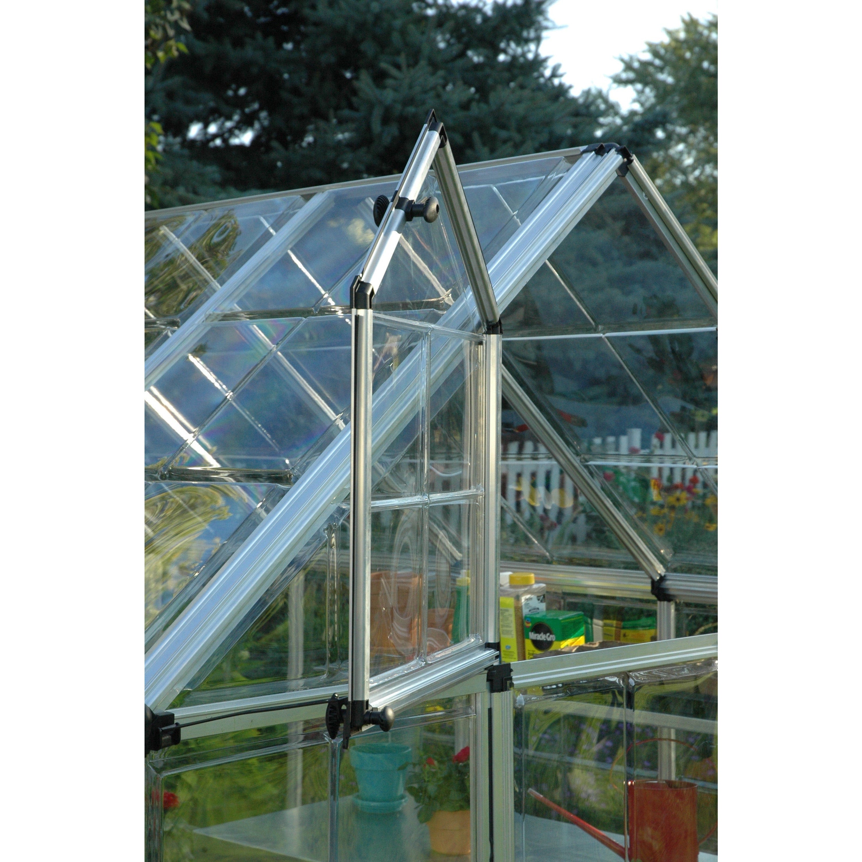 Palram - Canopia, Canopia By Palram Snap & Grow 6X16 Silver Greenhouse HG6016