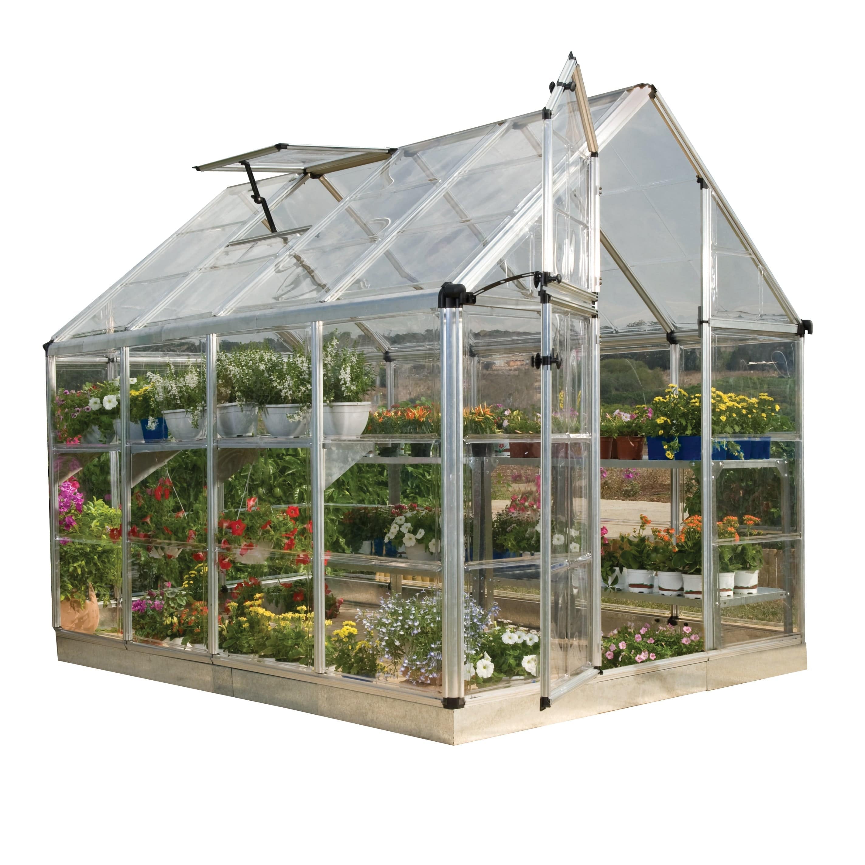 Palram - Canopia, Canopia By Palram Snap & Grow 6X8 Silver Greenhouse HG6008