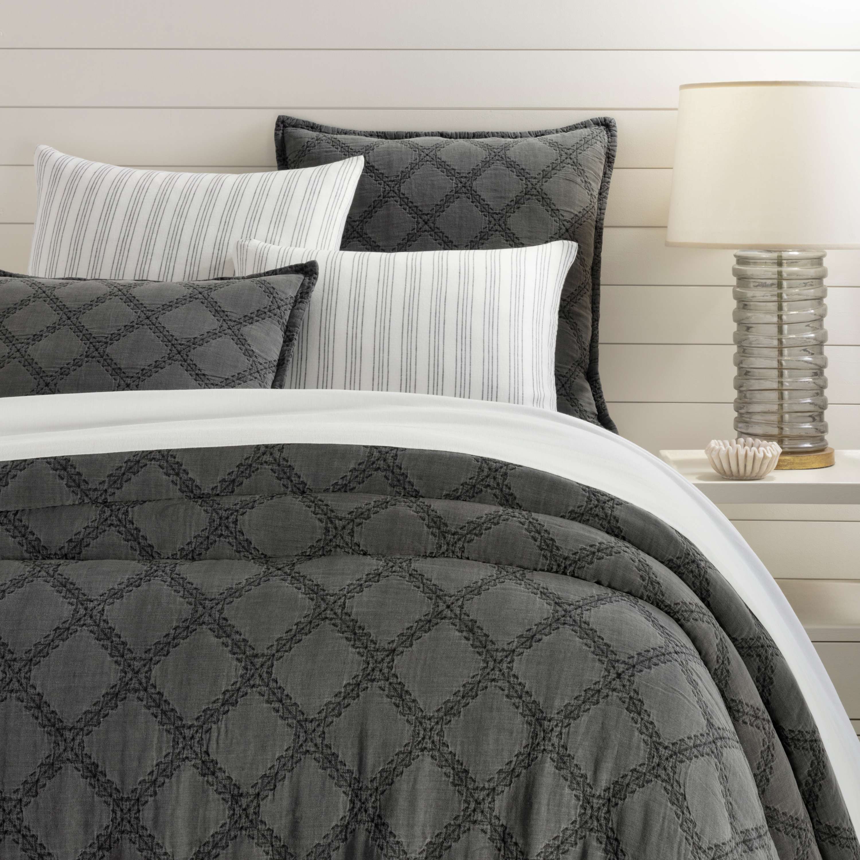 Annie Selke, Carmel Charcoal Matelasse Coverlet