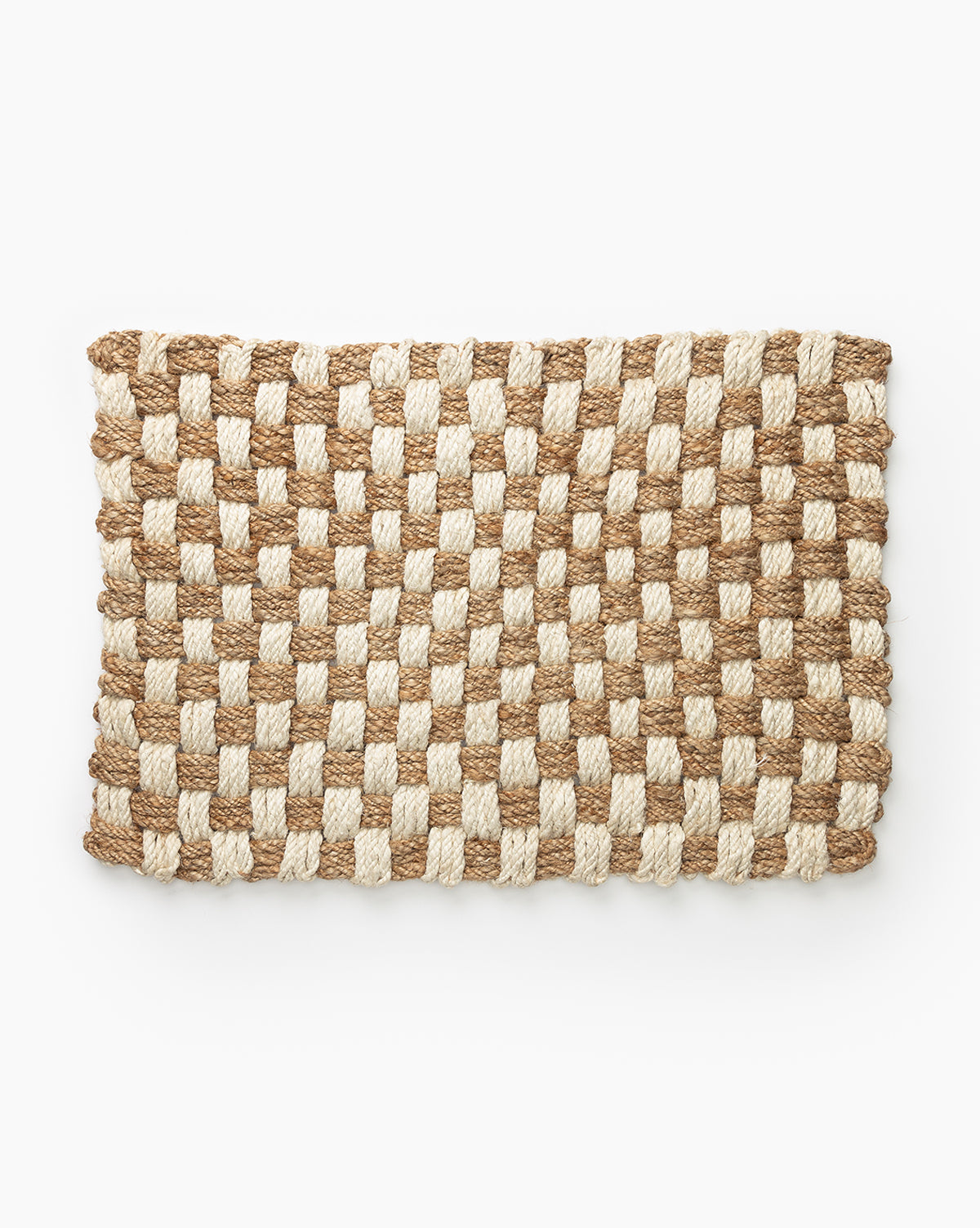 Palm Fiber, Checker Jute Doormat