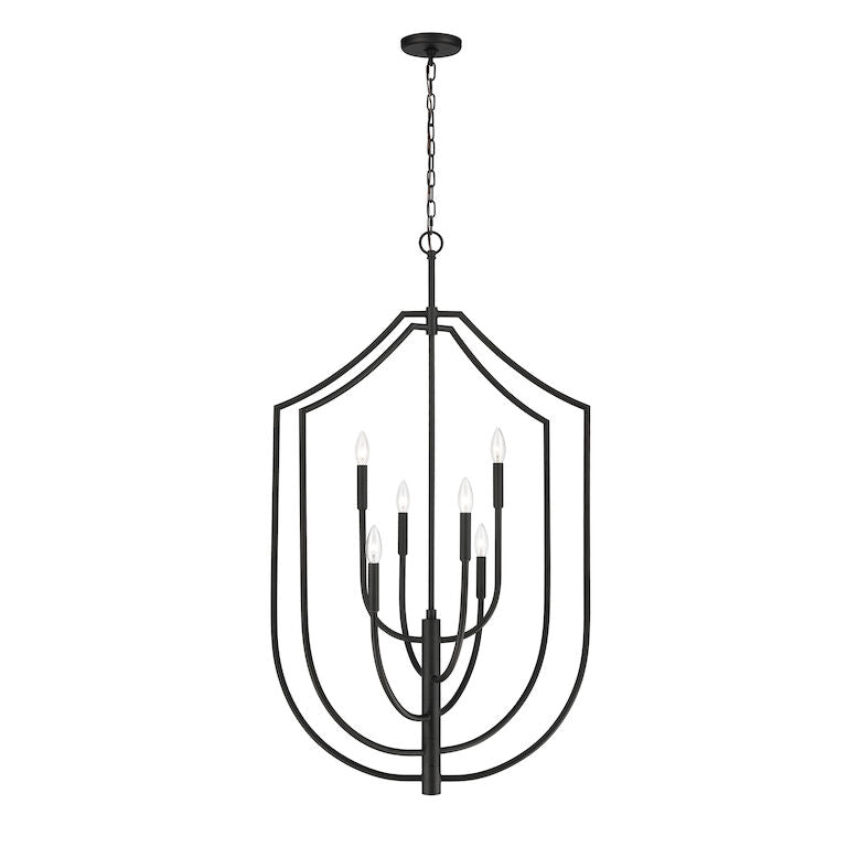 Light House Co., Continuance 26" 6 Light Pendant in Charcoal