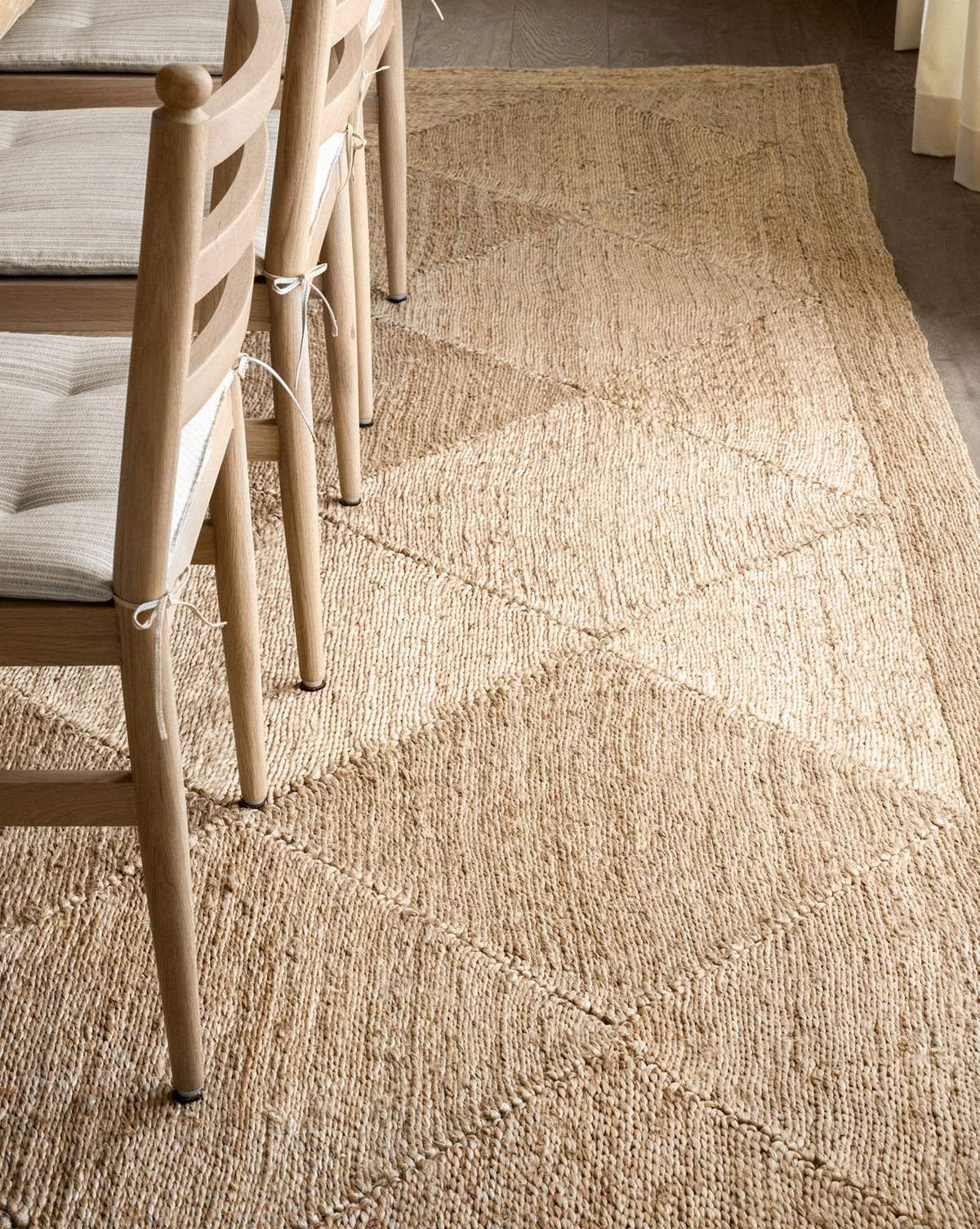 Palm Fiber, Diamond Braided Jute Rug