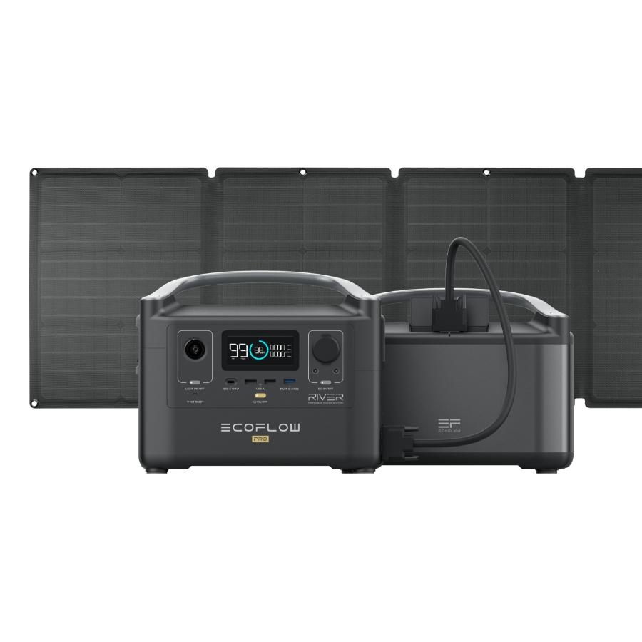 EcoFlow, EcoFlow RIVER Pro With Extra Battery + 1x 110W Solar Panel