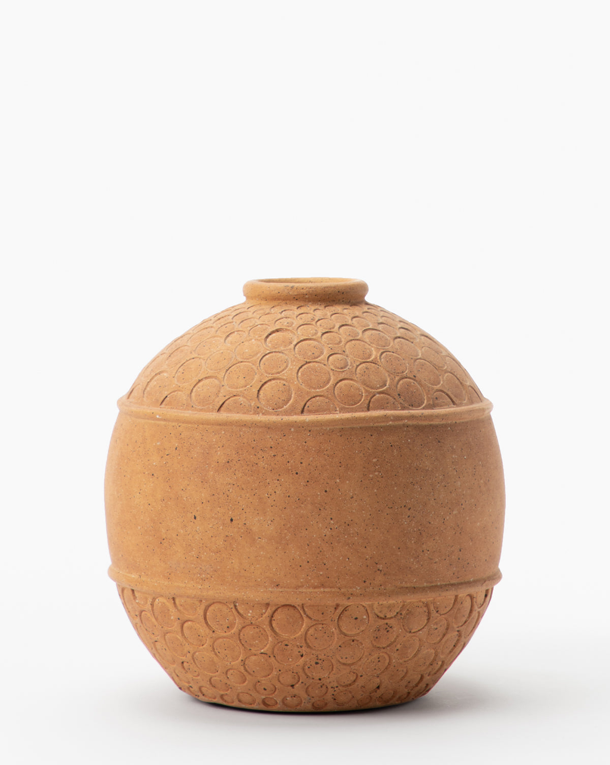 Currey & Co., Embossed Terracotta Vase