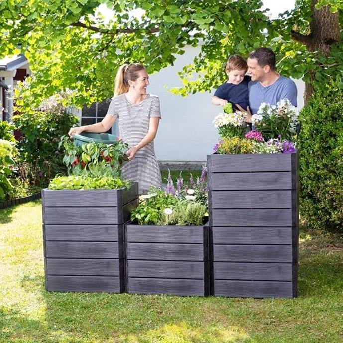 Exaco, Ergo Quadro Stacking Raised Beds Square shaped