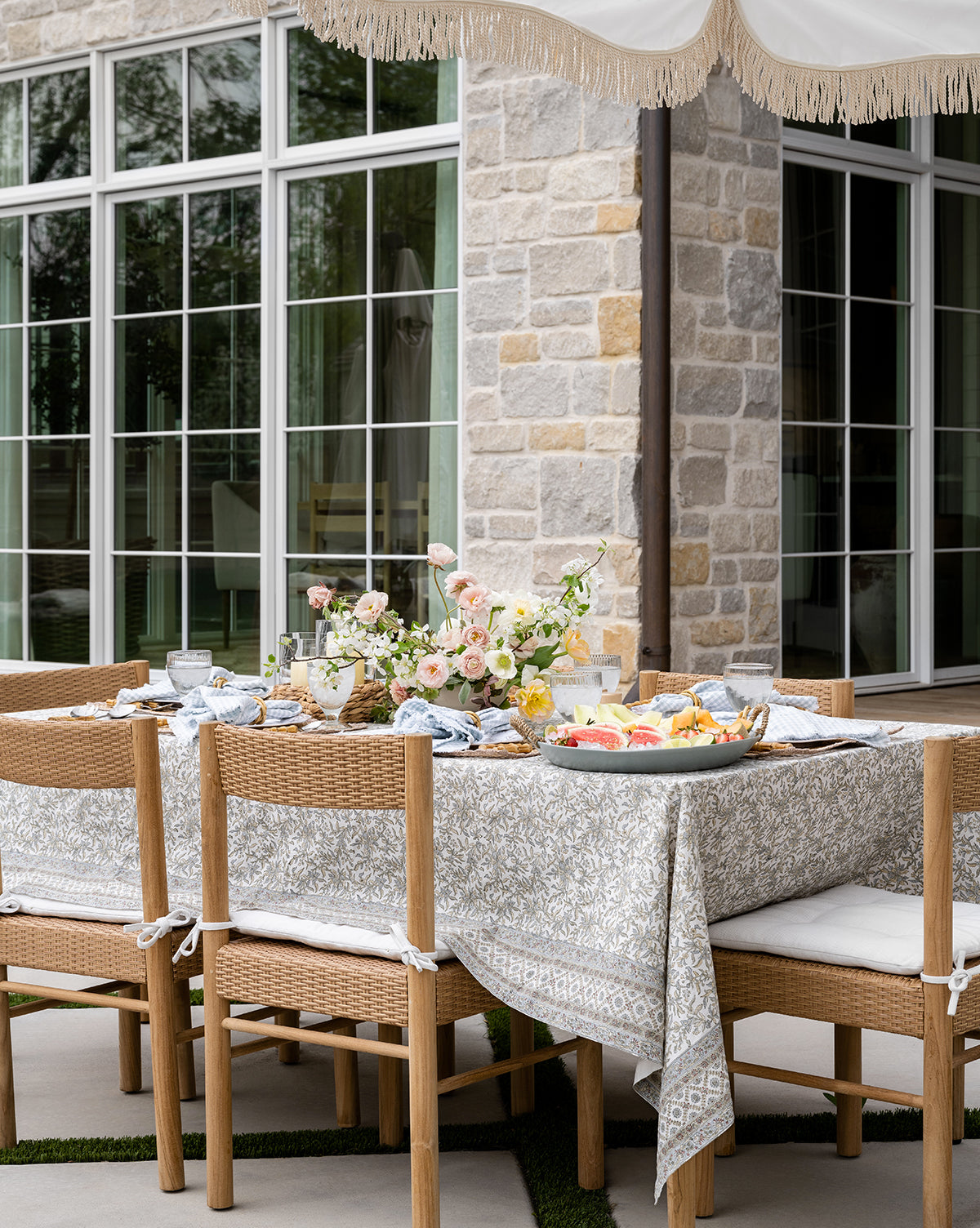 Renuka Inc., Estelle Block Print Tablecloth