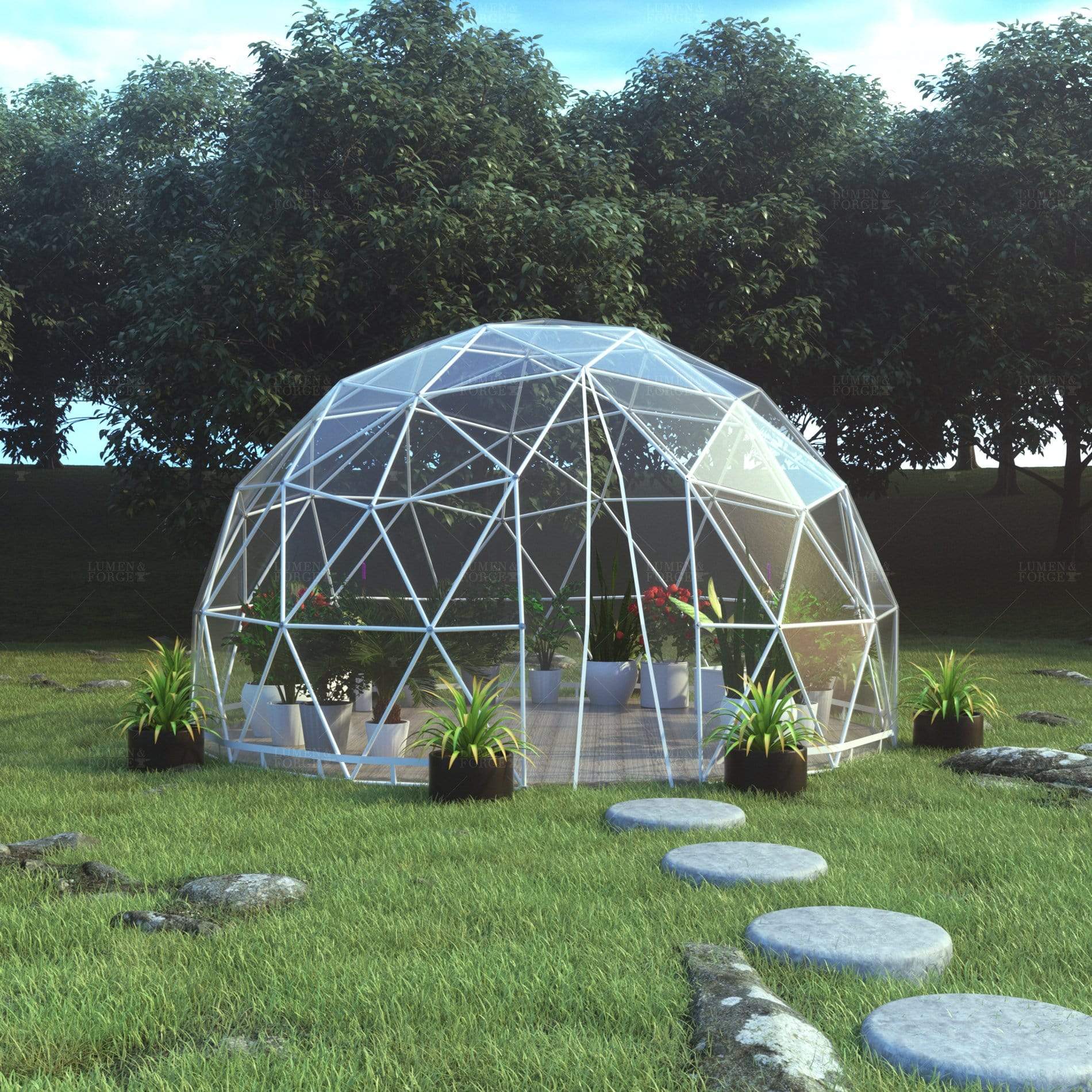 Lumen & Forge, Lumen & Forge 16ft Geodesic Greenhouse Dome