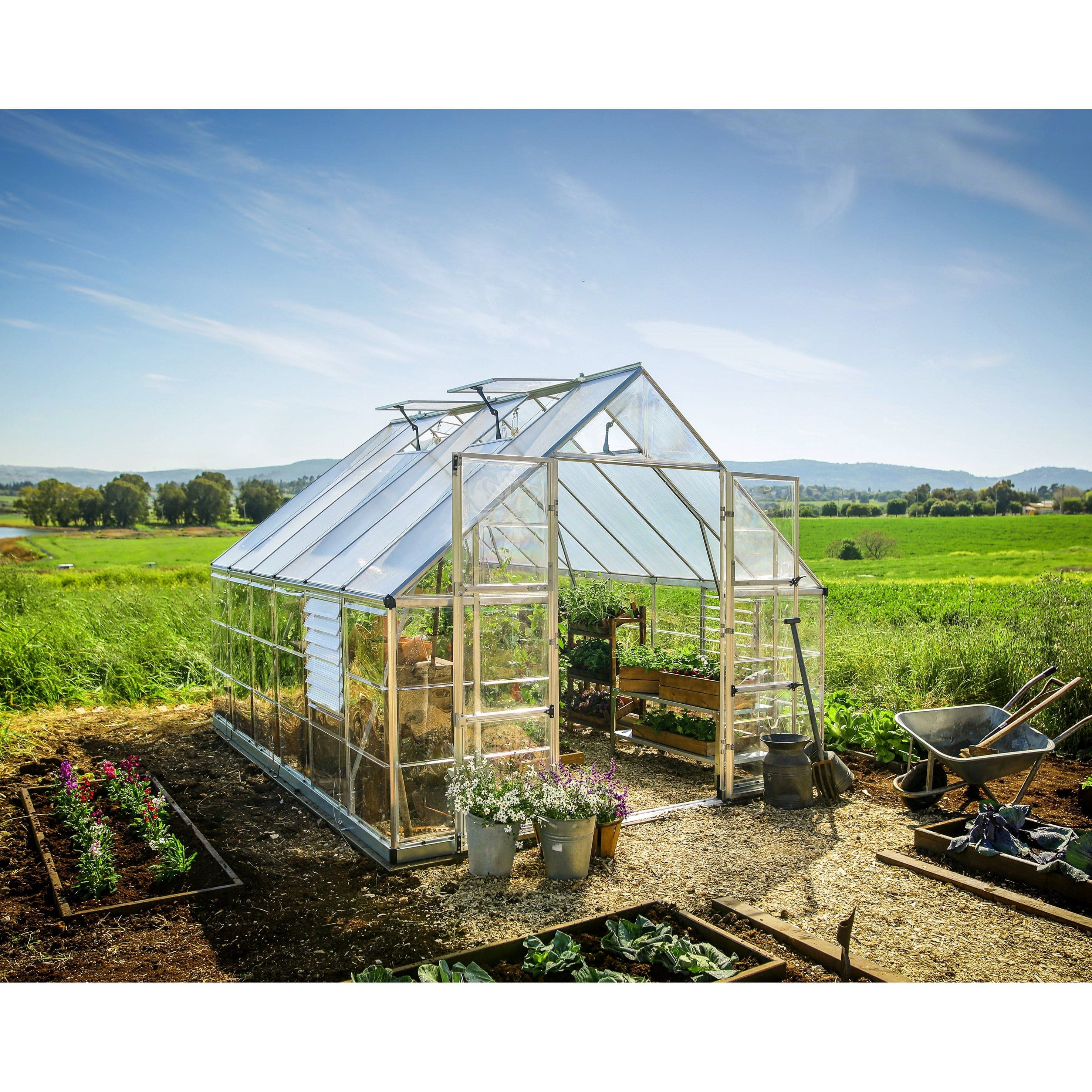 Palram - Canopia, Palram - Canopia Balance 10x12ft Clear Wall Greenhouse